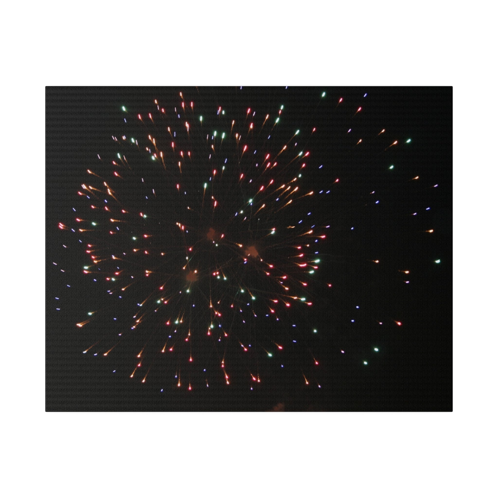 Multicoloured Cluster Firework Canvas Print - The Trio Synergize Group