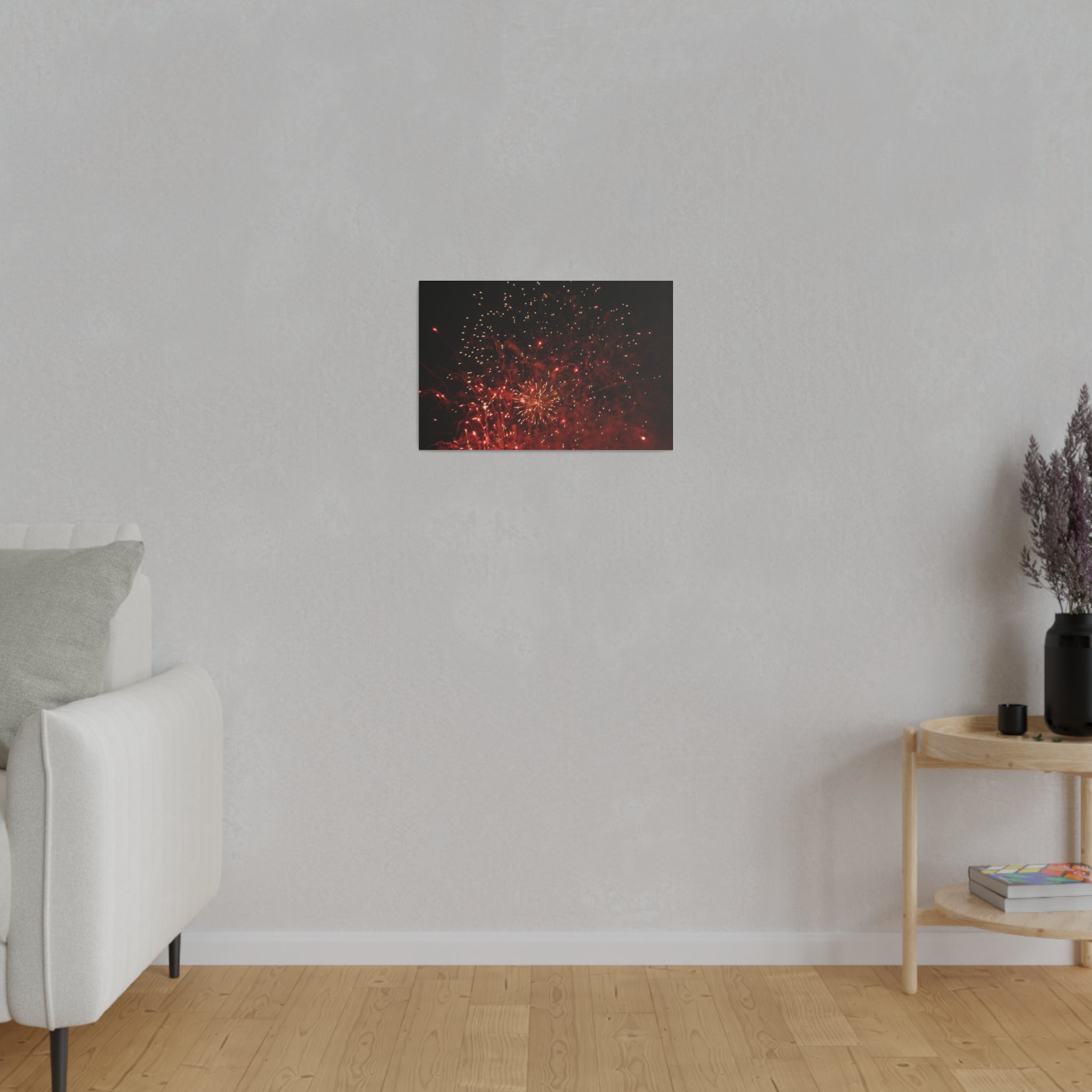 Multicoloured & Red Haze Fireworks Canvas - The Trio Synergize Group
