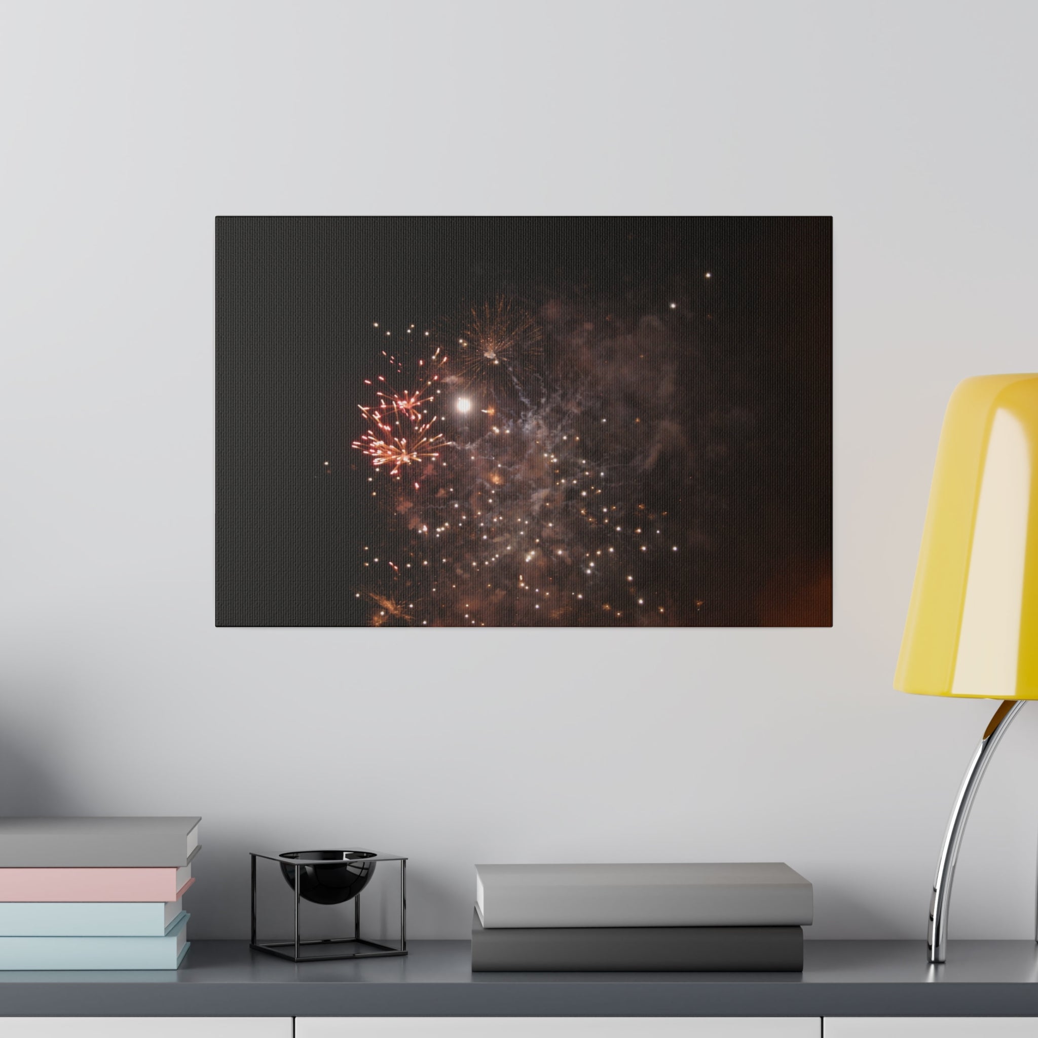Red, White & White Haze Fireworks Canvas - The Trio Synergize Group