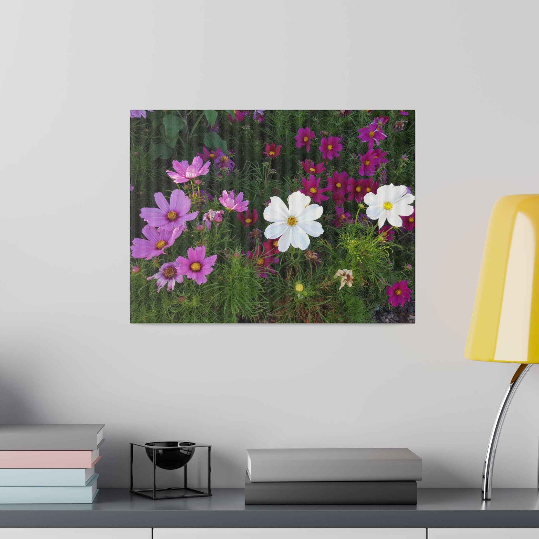 Multiple Coloured Cosmos Flower Canvas - The Trio Synergize Group