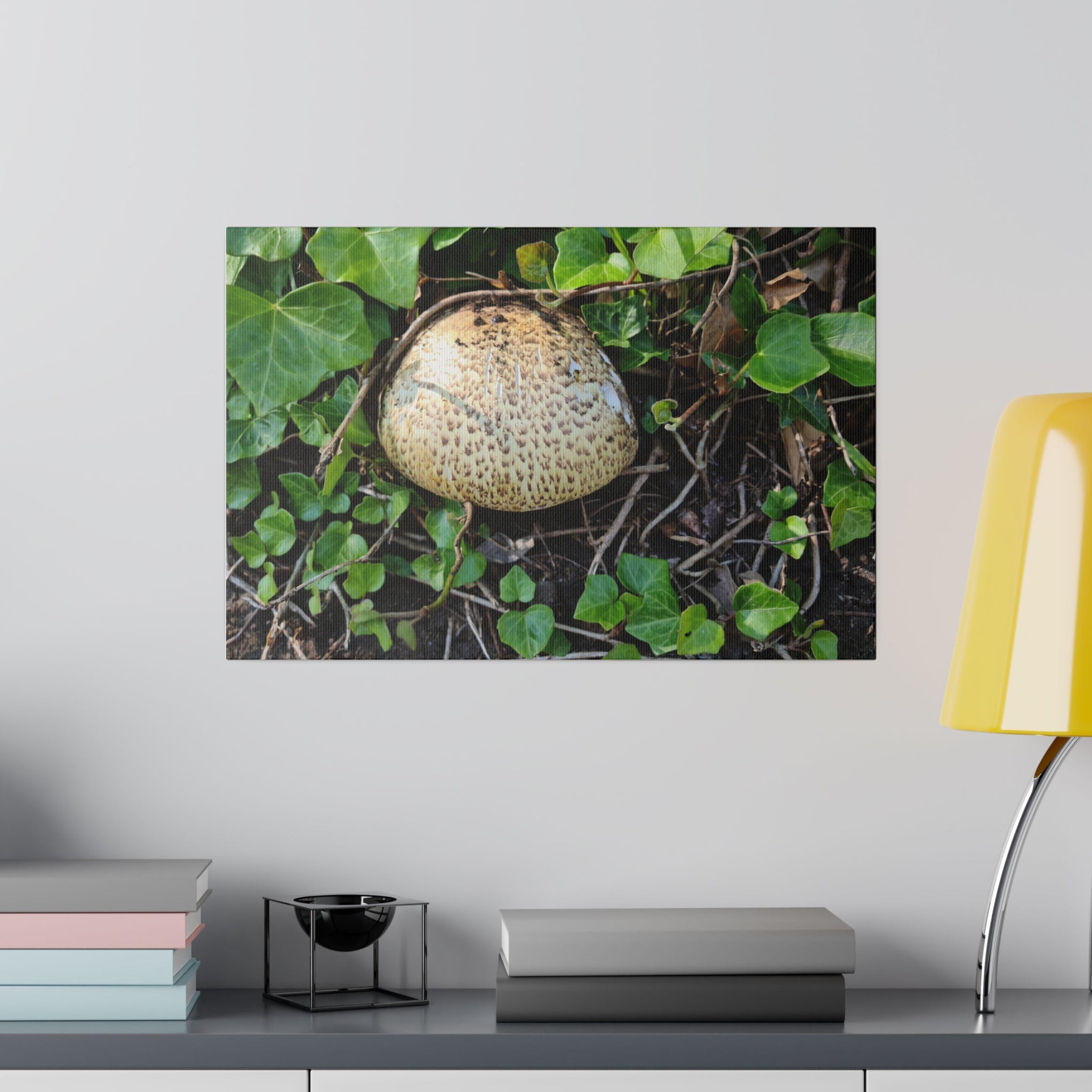 Mushroom With Ivy Leaves Canvas - The Trio Synergize Group