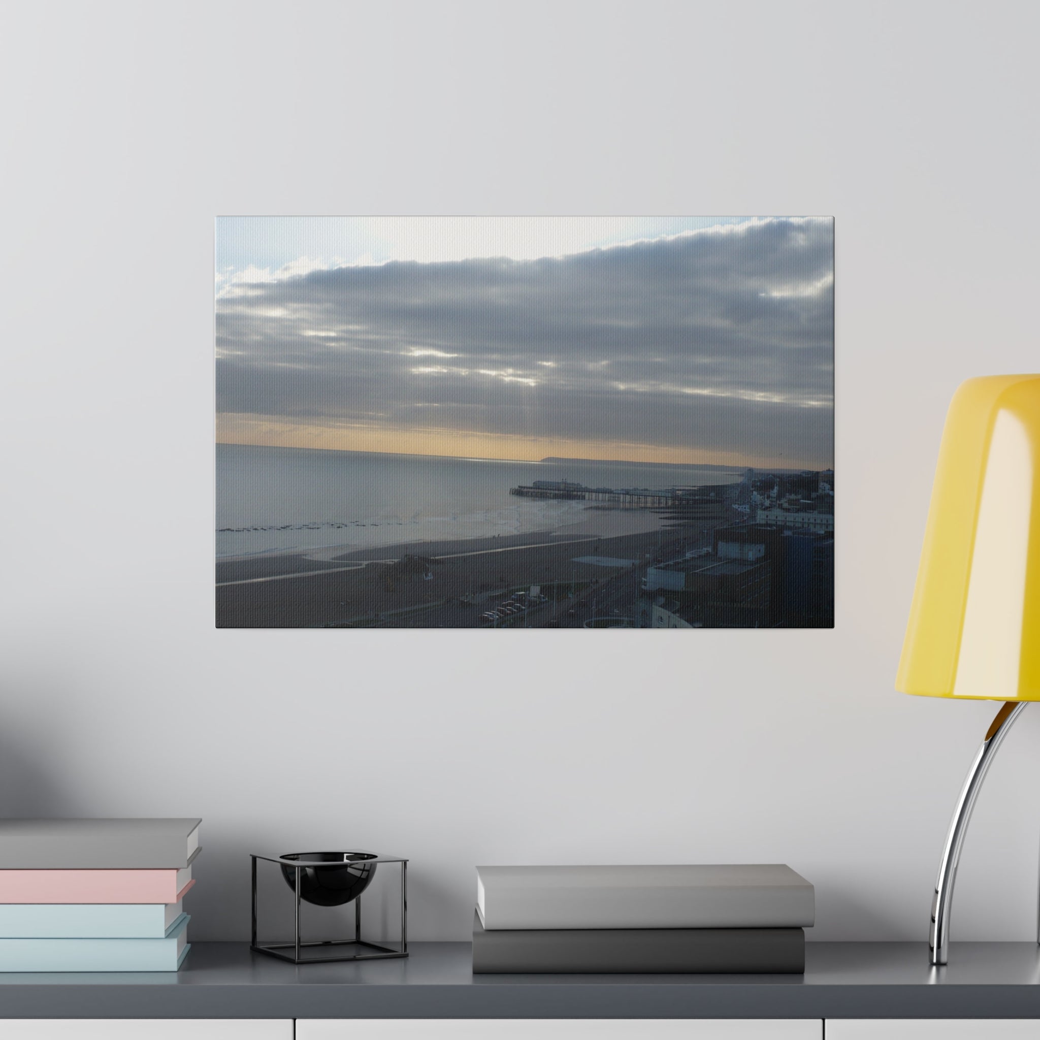 Old Hastings Pier Pre Fire And Sea Front With Rocks Canvas - The Trio Synergize Group