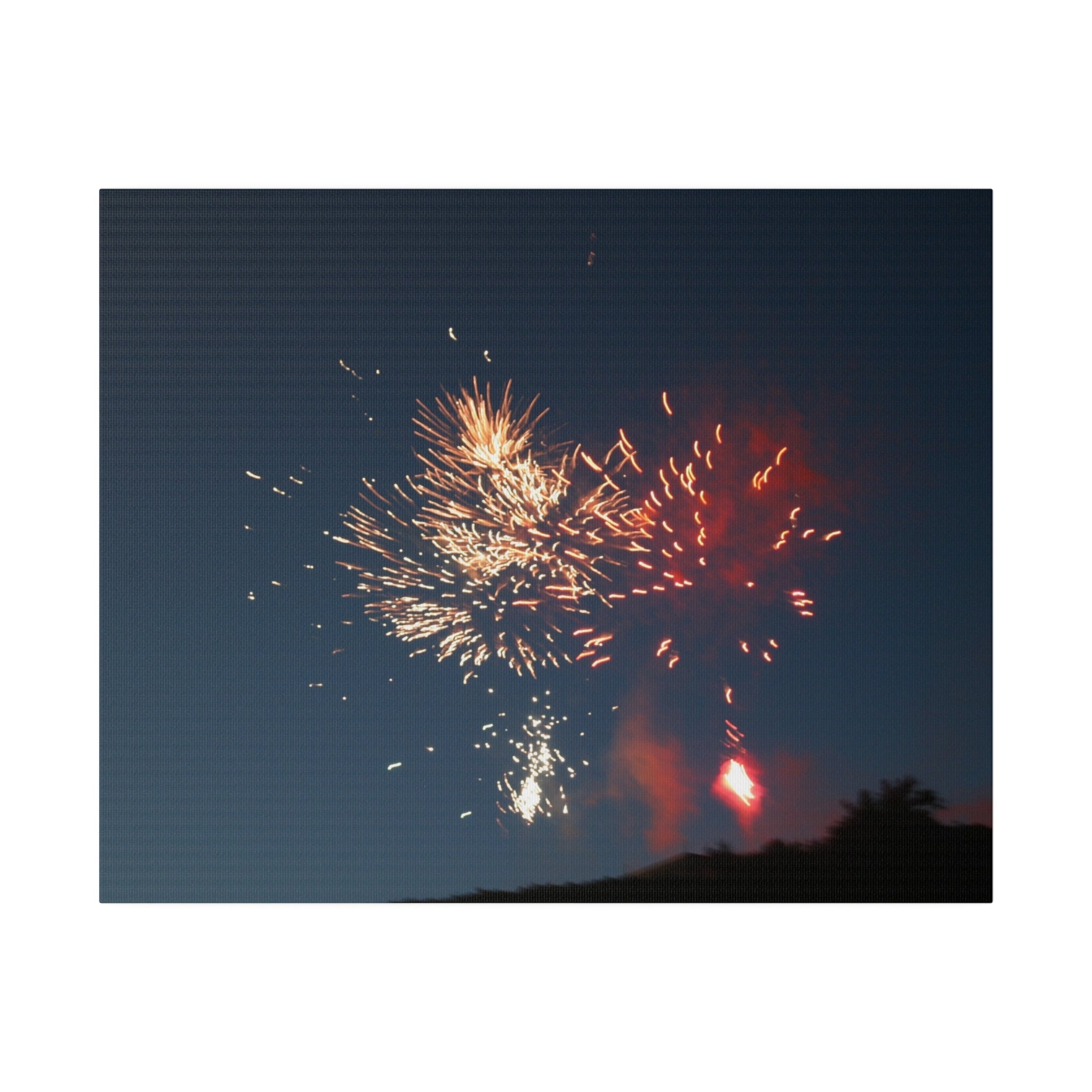 Orange And Red Firework Canvas - The Trio Synergize Group