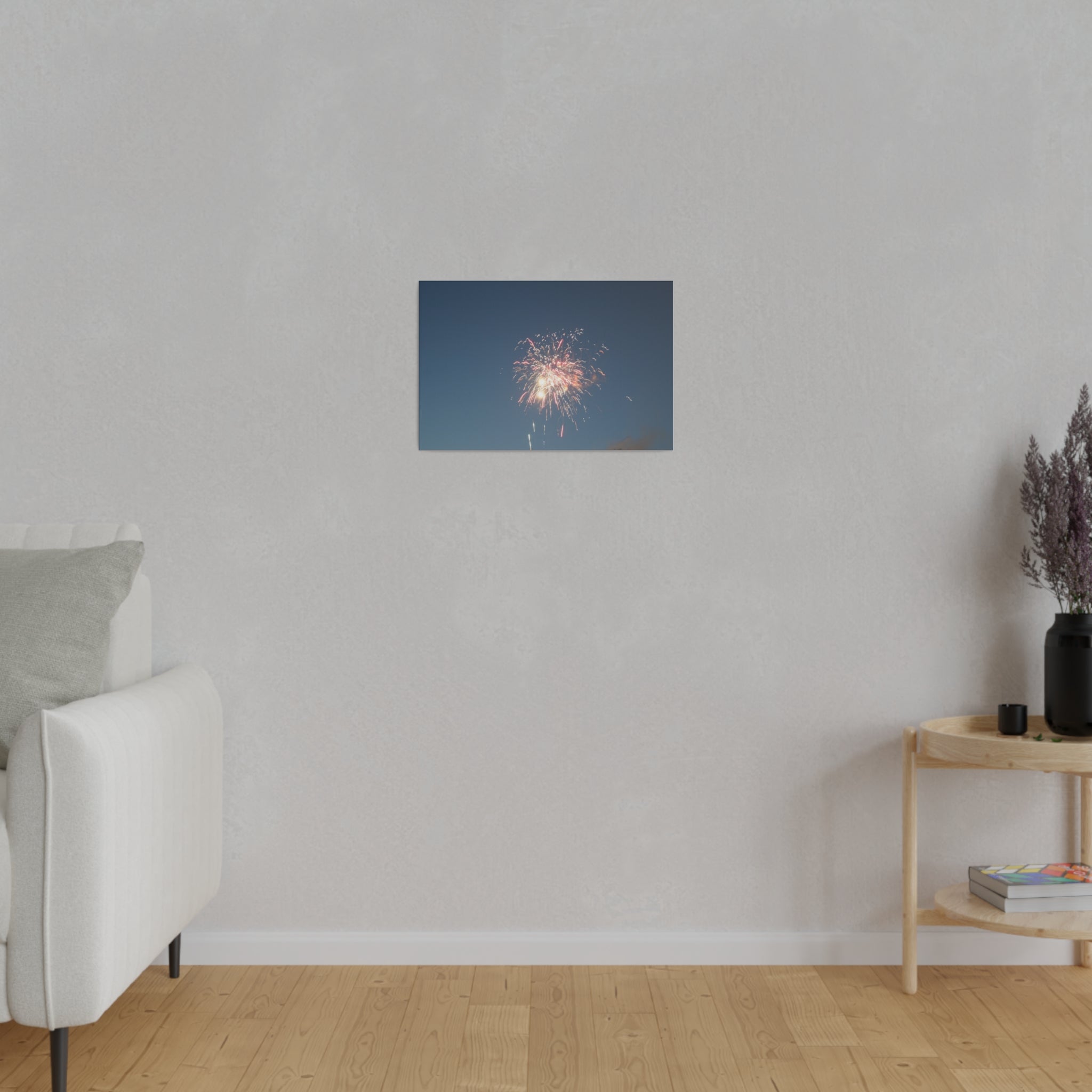Orange Firework With Red Sparks Canvas - The Trio Synergize Group