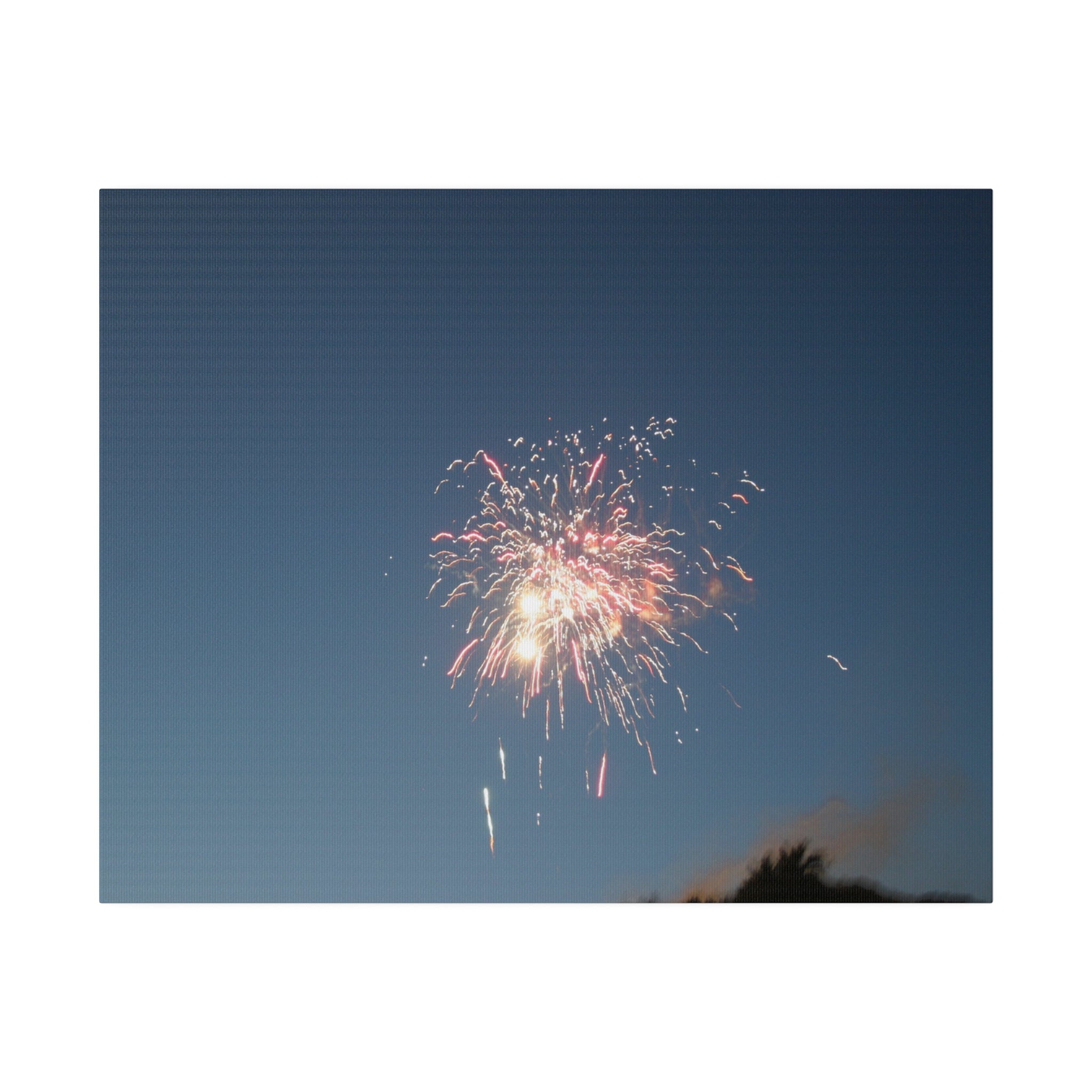 Orange Firework With Red Sparks Canvas - The Trio Synergize Group