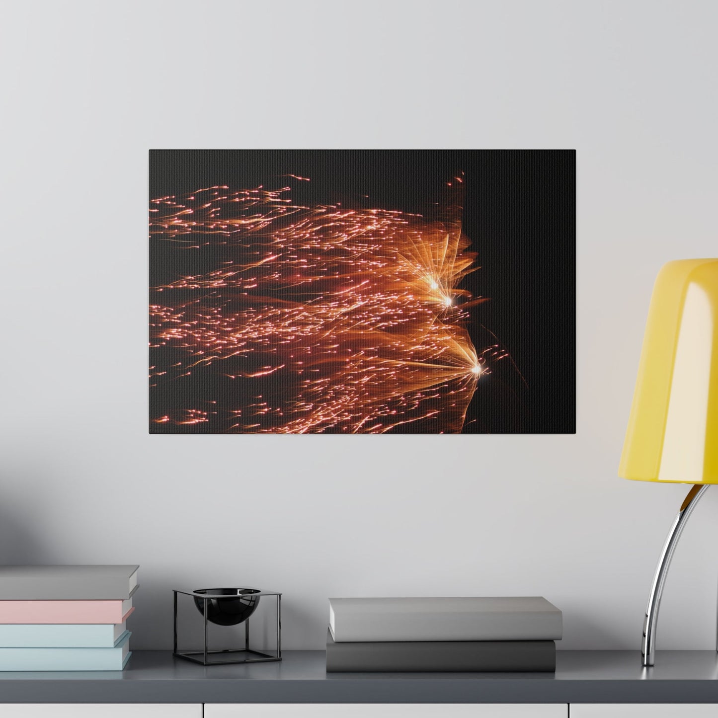Orange Sparkle Firework Canvas - The Trio Synergize Group