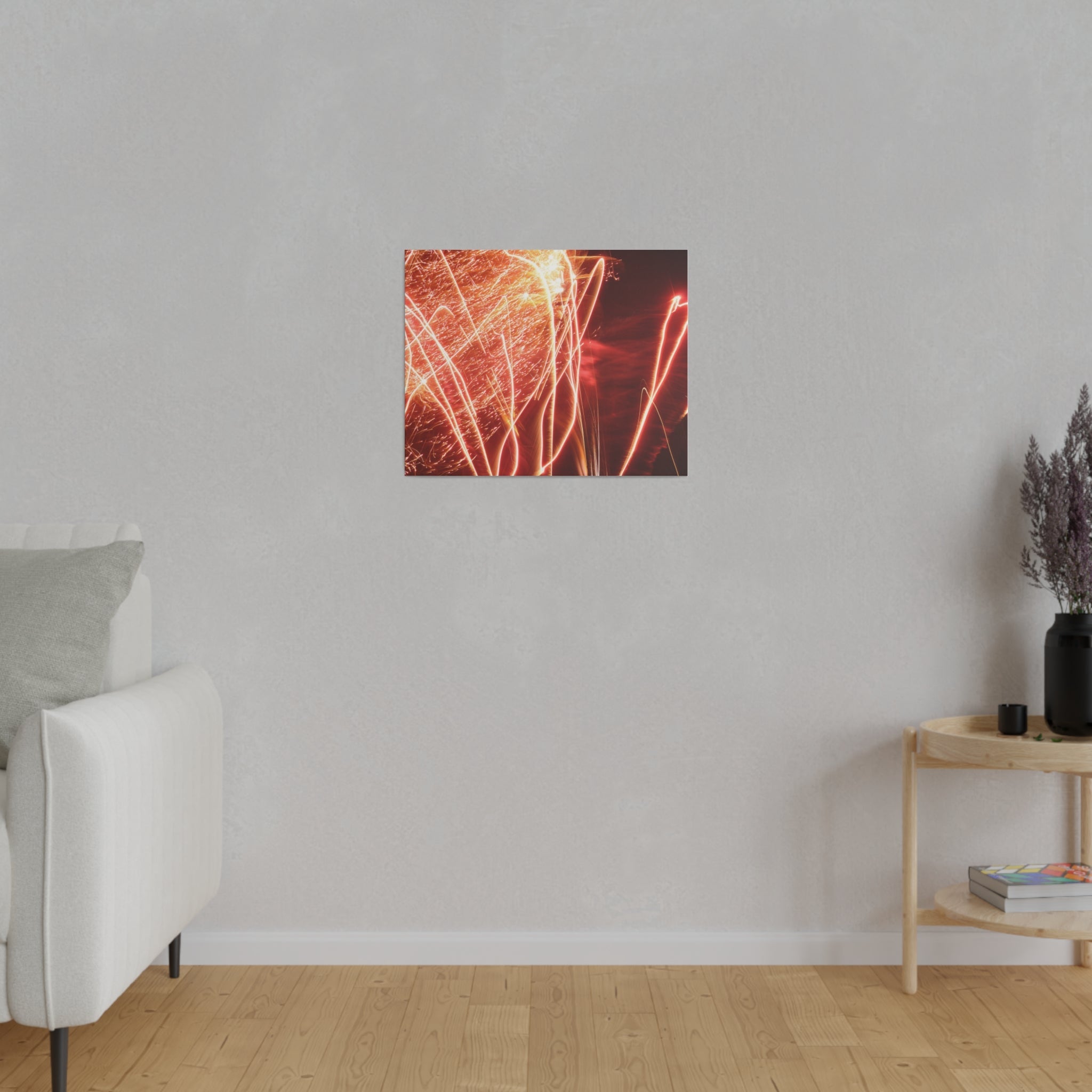 Orange Sparkle Fireworks Canvas - The Trio Synergize Group
