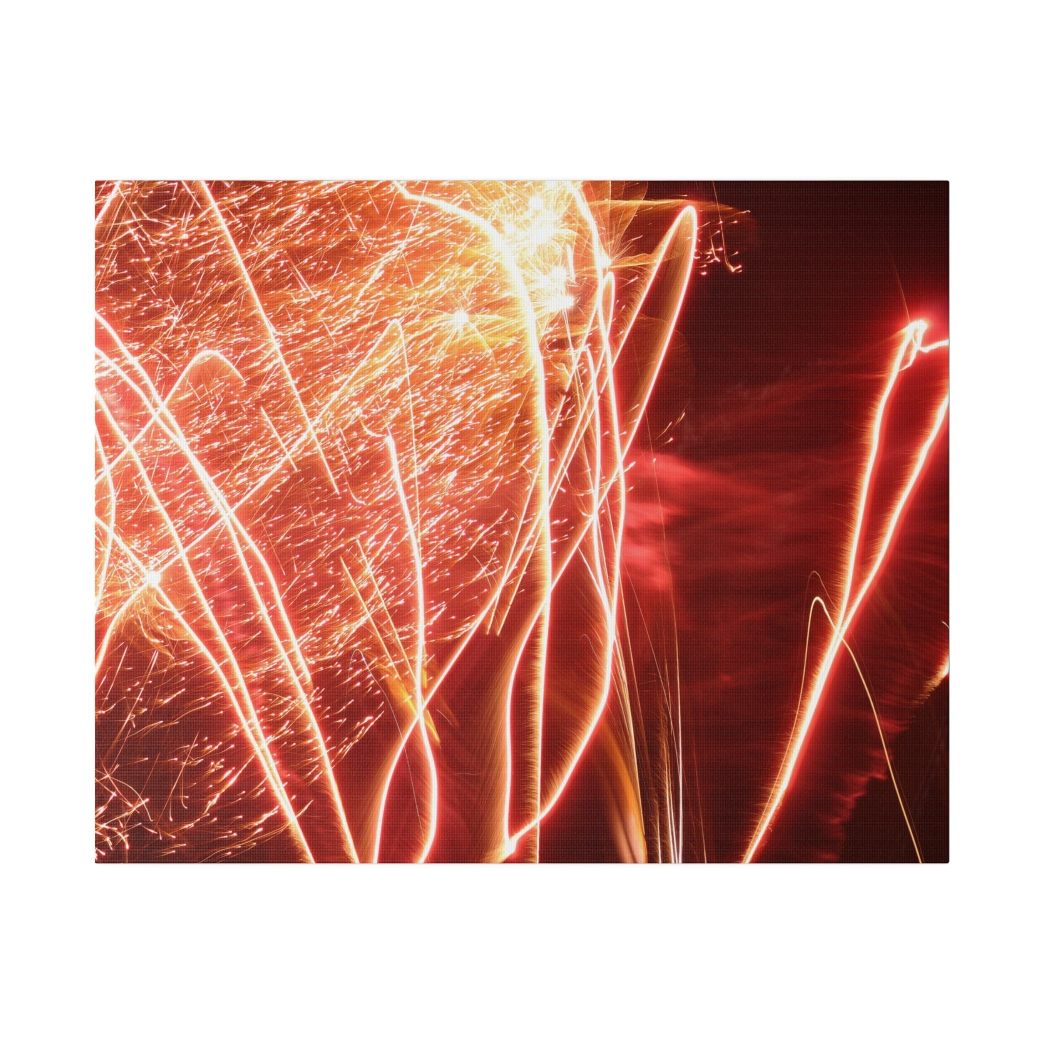 Orange Sparkle Fireworks Canvas - The Trio Synergize Group