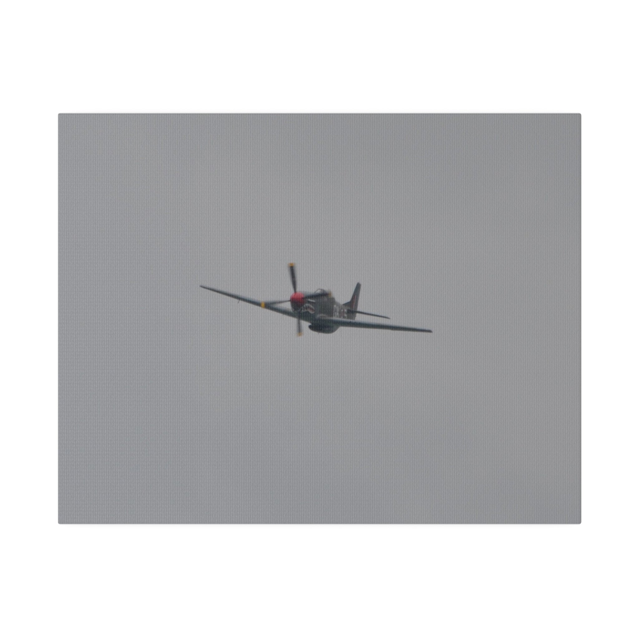 P-51D Mustang Flying Forward Front View Canvas - The Trio Synergize Group