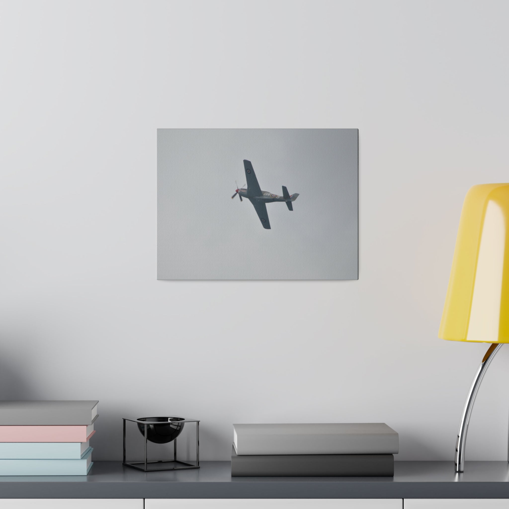 P-51D Mustang Banking Right Canvas Print - The Trio Synergize Group