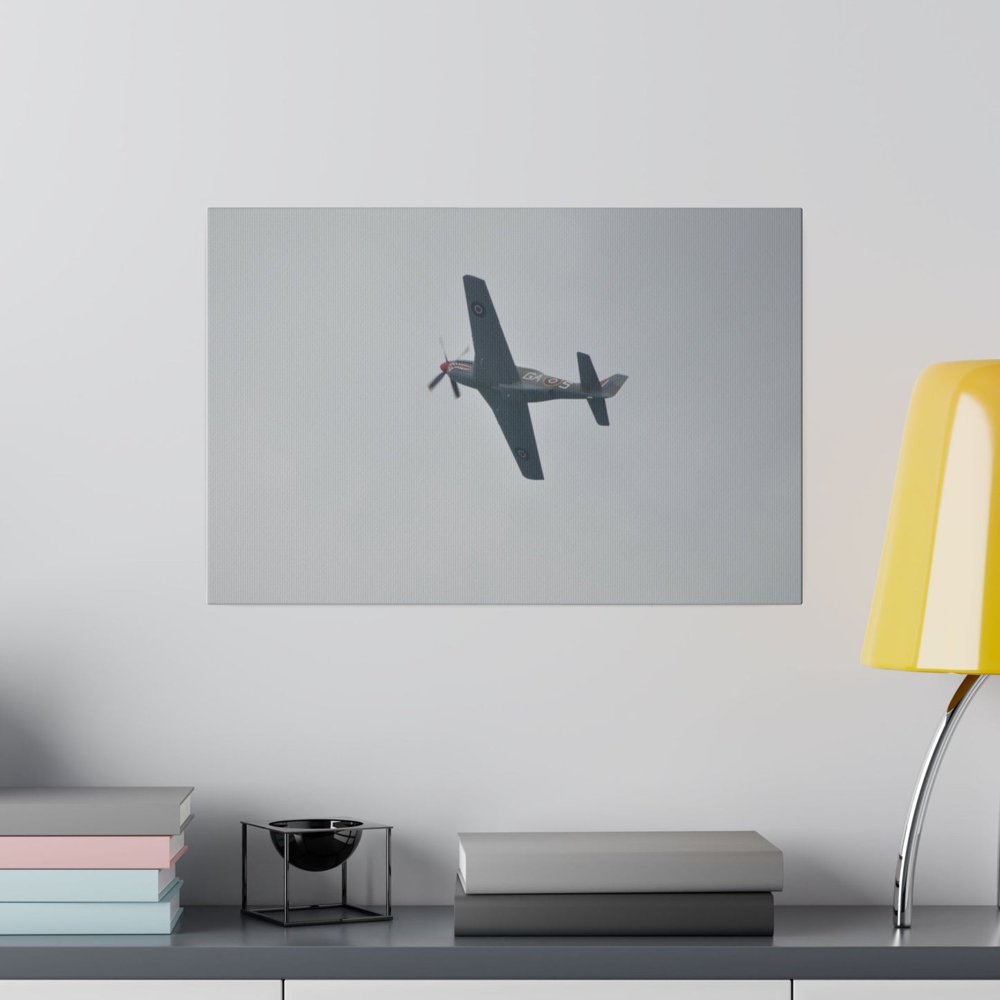P-51D Mustang Banking Right Canvas Print - The Trio Synergize Group