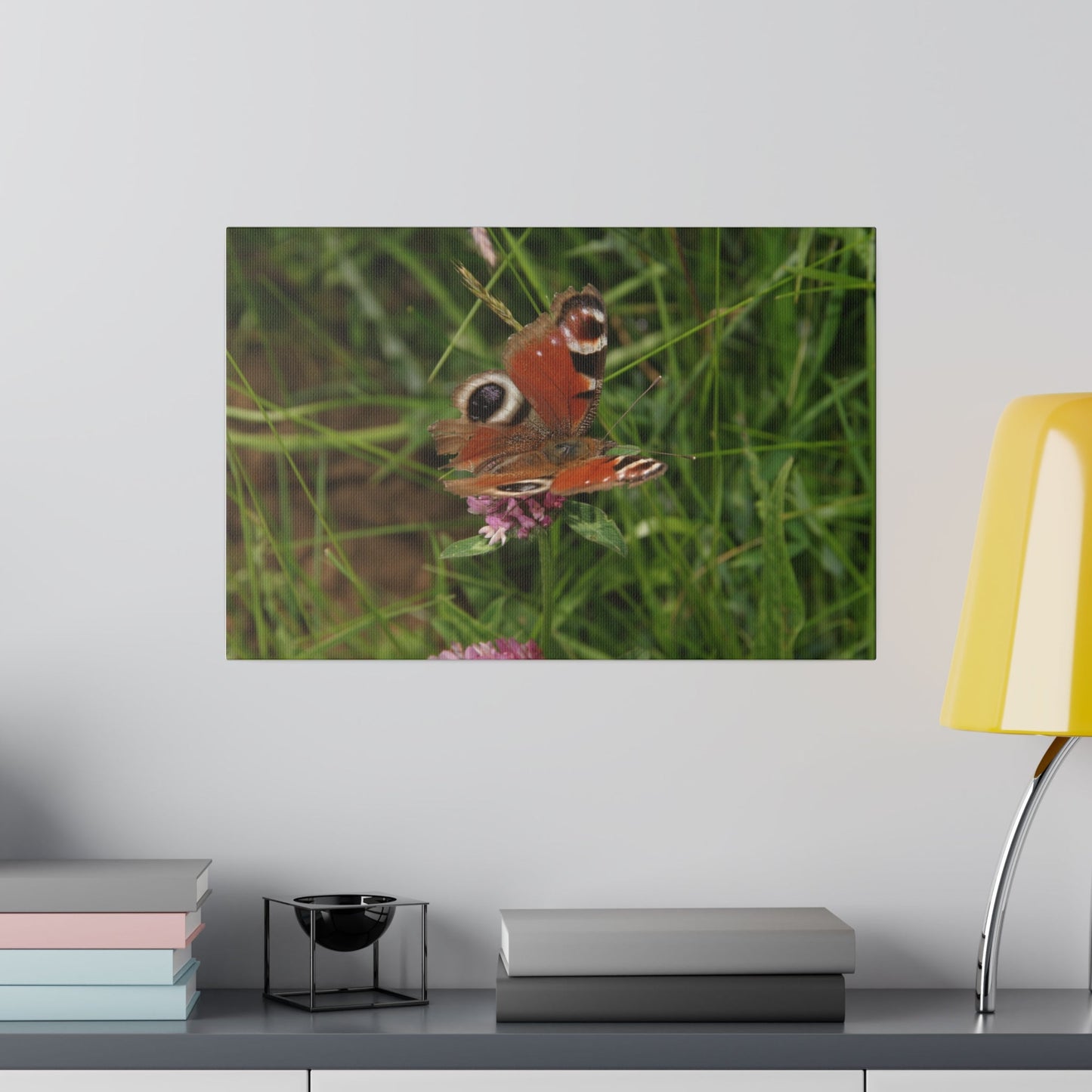 Peacock Butterfly On A Flower Canvas - The Trio Synergize Group