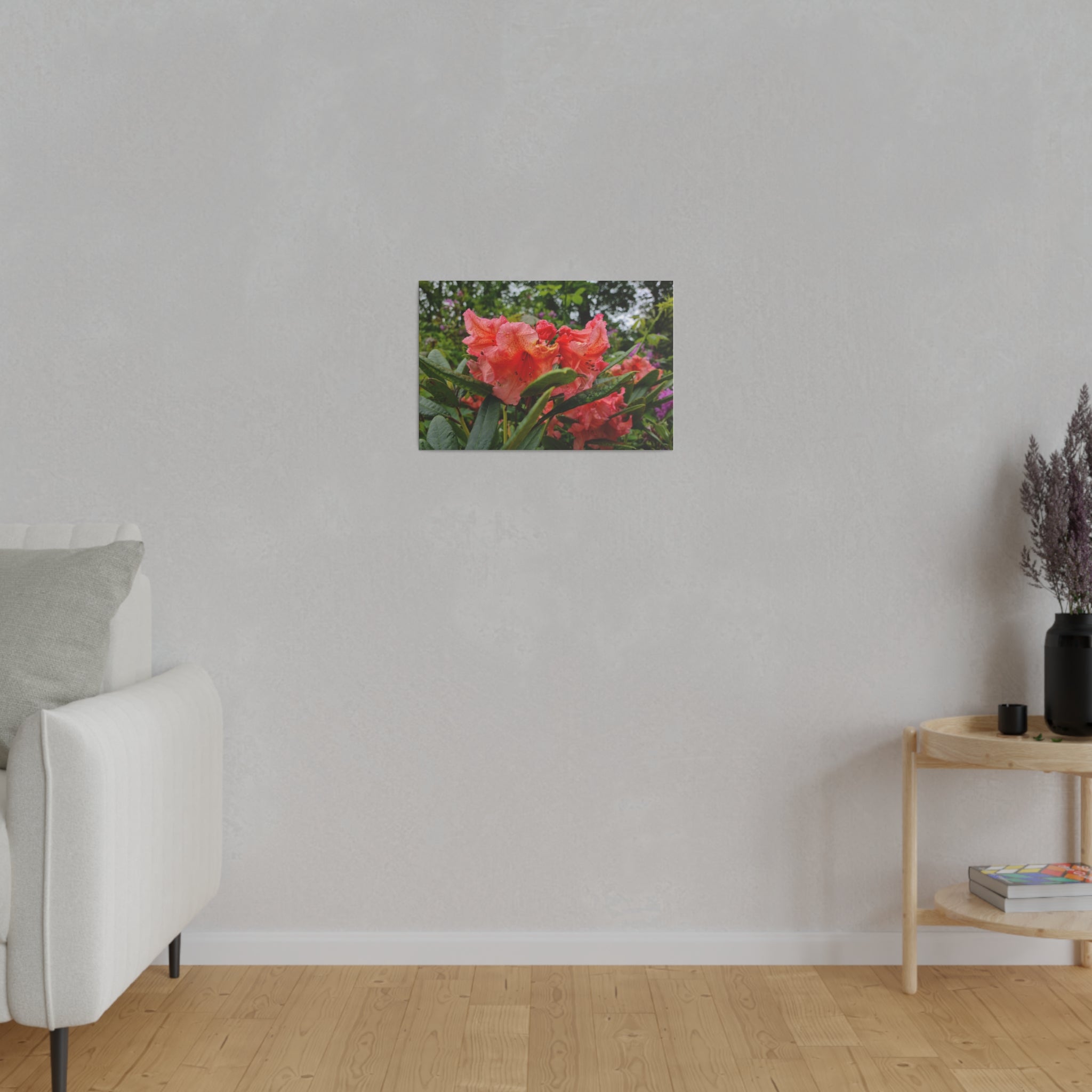 Cluster Of Pink Rhododendron With Blurred Background Canvas - The Trio Synergize Group