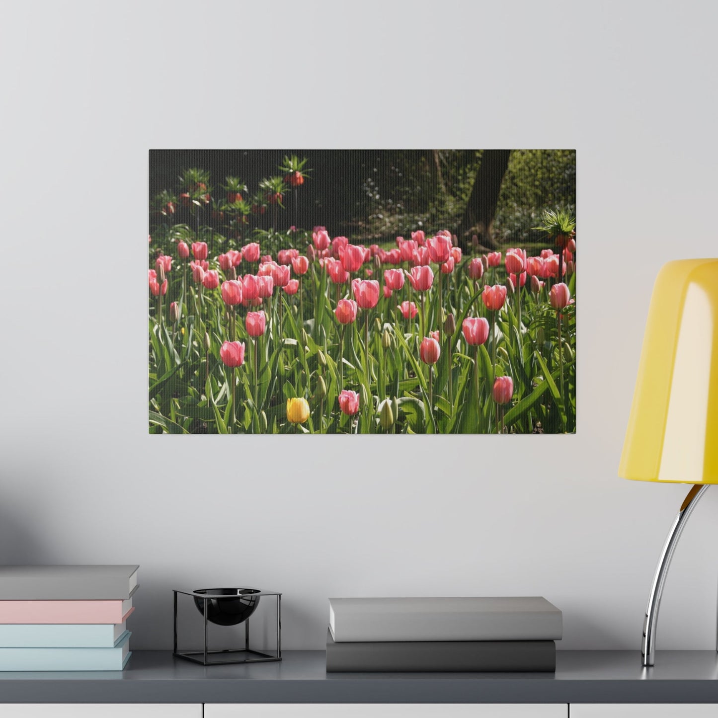 Cluster Of Pink Tulips Canvas Print - The Trio Synergize Group