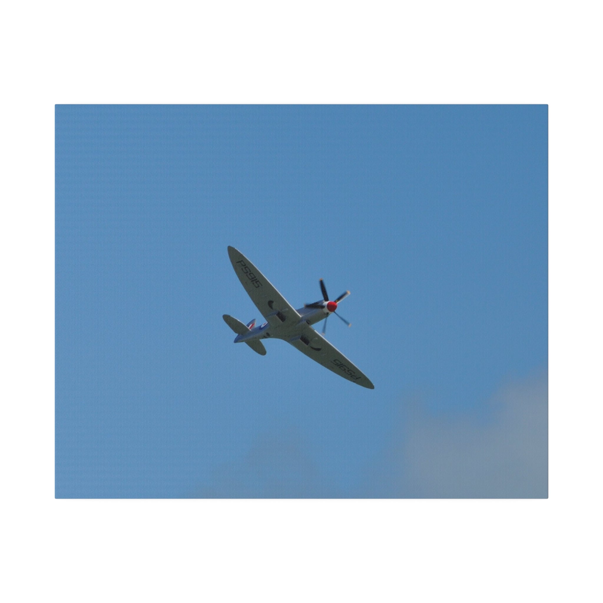 PS915 Supermarine Spitfire Flying From The Left Canvas - The Trio Synergize Group