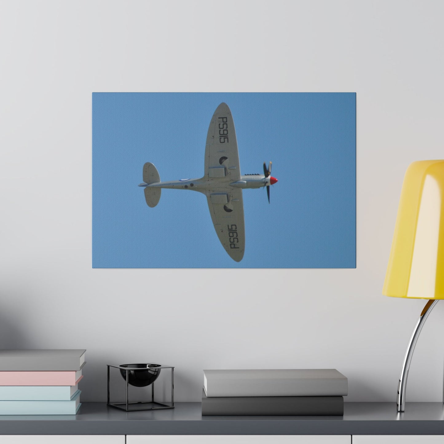 PS915 Supermarine Spitfire Flying Right Sideways Canvas - The Trio Synergize Group