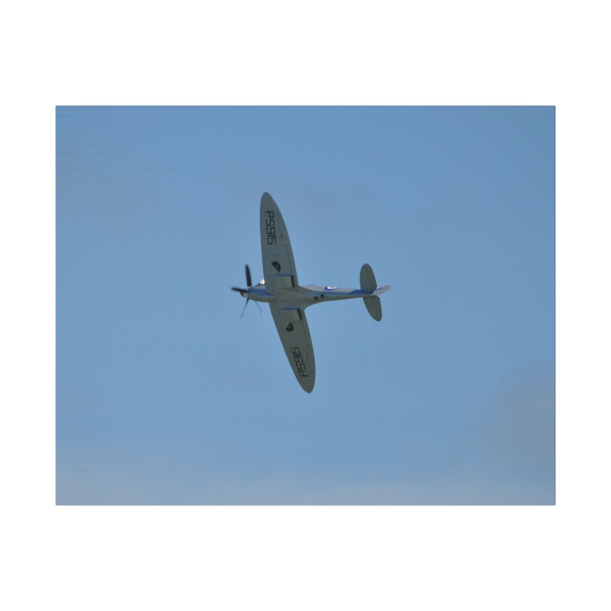 PS915 Supermarine Spitfire Flying & Banking Right Canvas - The Trio Synergize Group