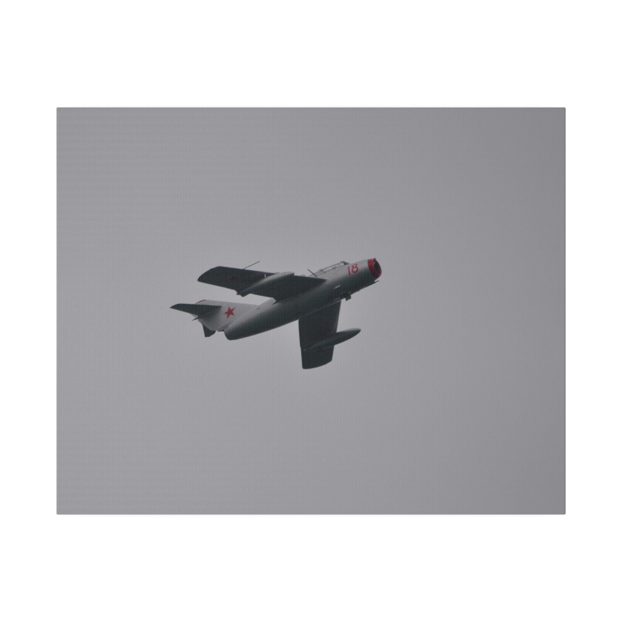 PZL-Mielec SBLim-2 18 Red Flying Close Up Canvas - The Trio Synergize Group