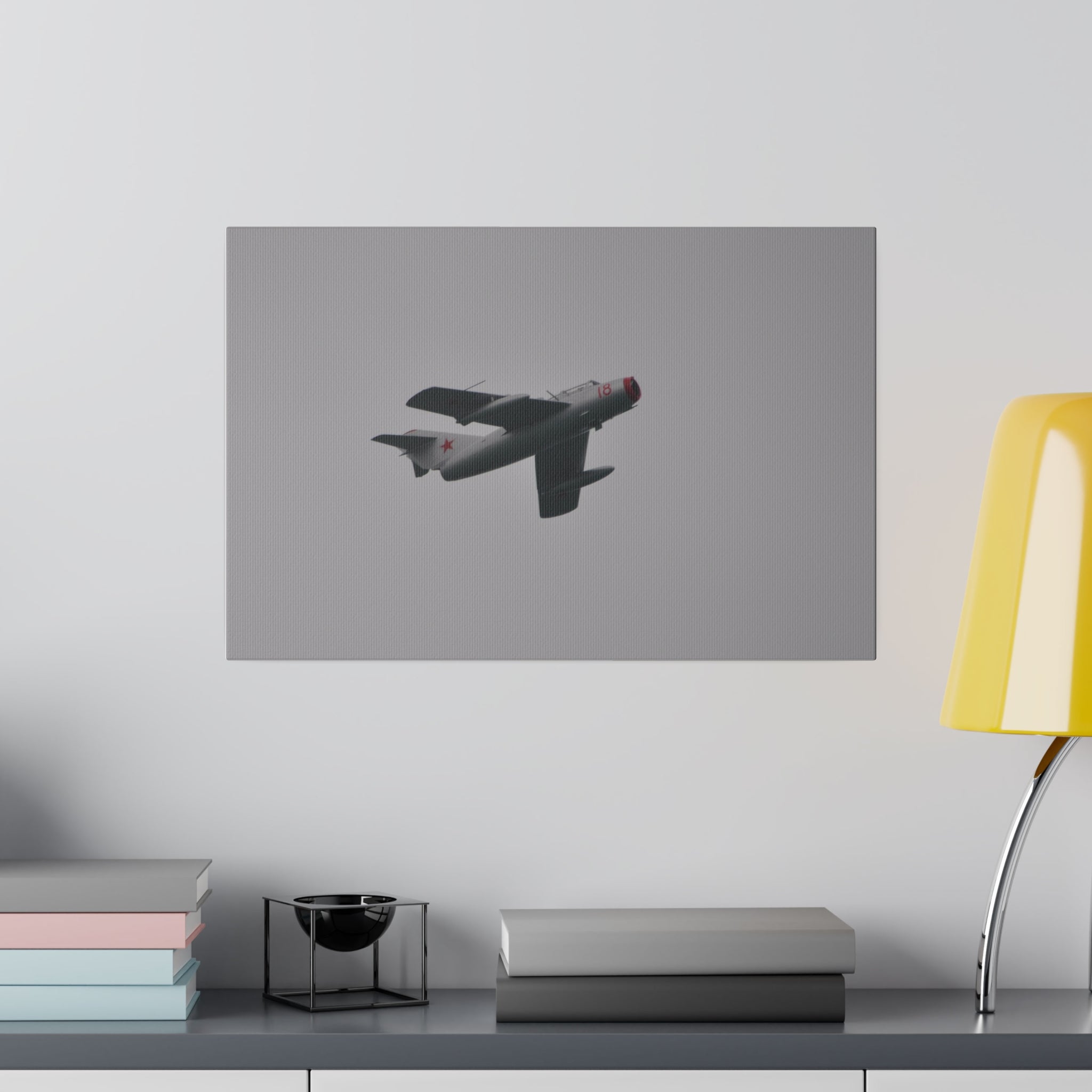 PZL-Mielec SBLim-2 18 Red Flying Close Up Canvas - The Trio Synergize Group