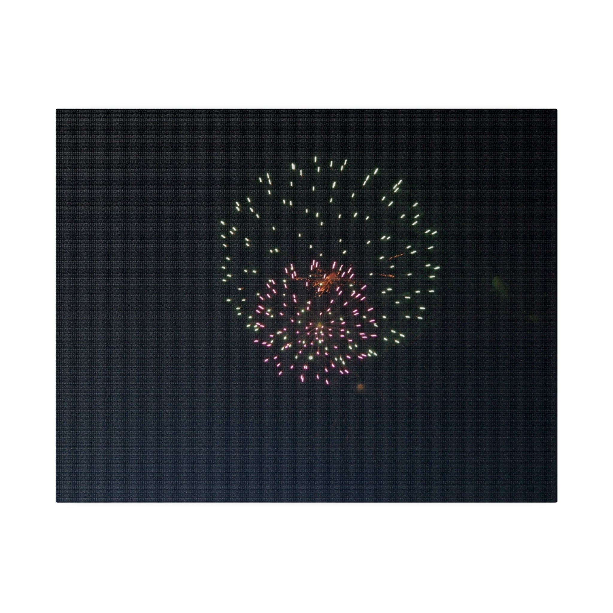 Red And Green Exploding Fireworks Canvas - The Trio Synergize Group