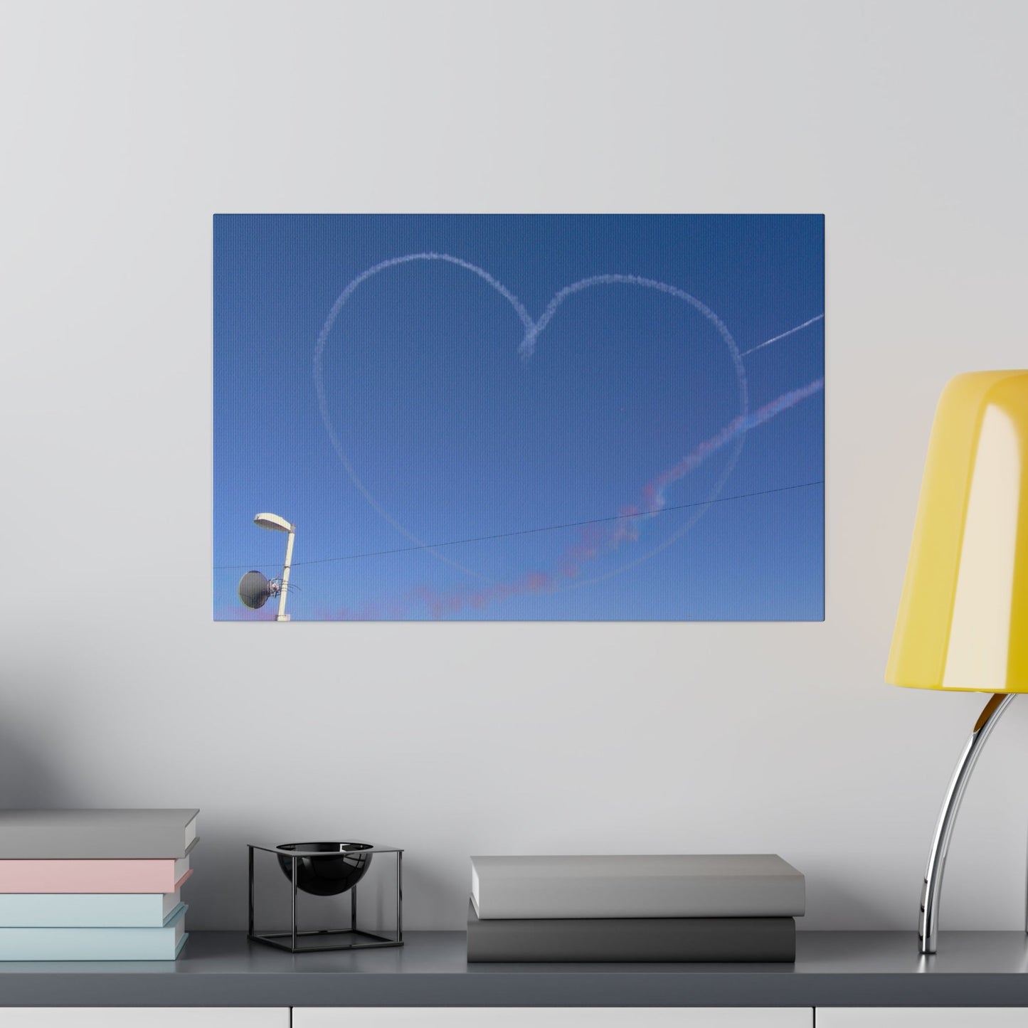 The Red Arrows Heart Smoke Shape Canvas - The Trio Synergize Group
