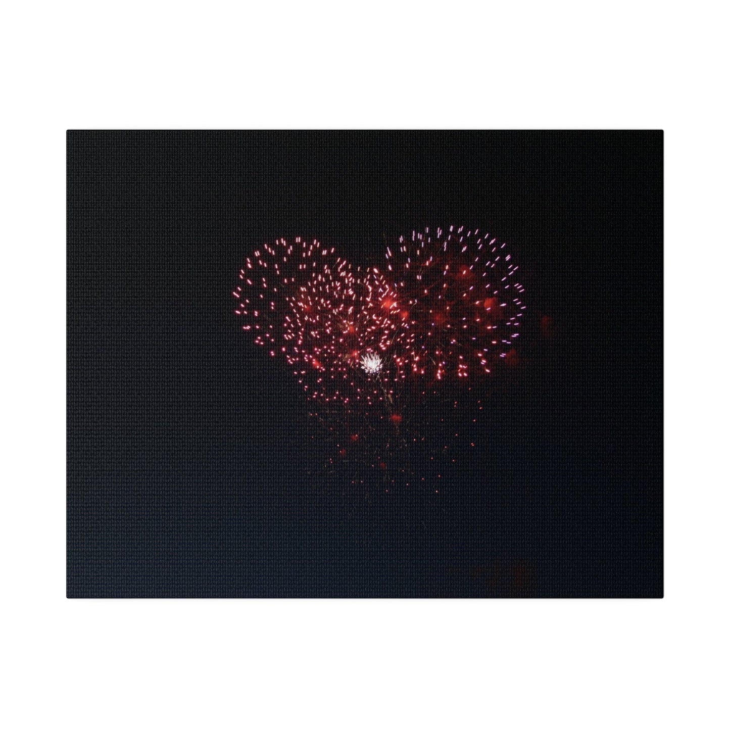 Red Firework In Night Sky, Matte Canvas, Stretched, 0.75" - The Trio Synergize Group