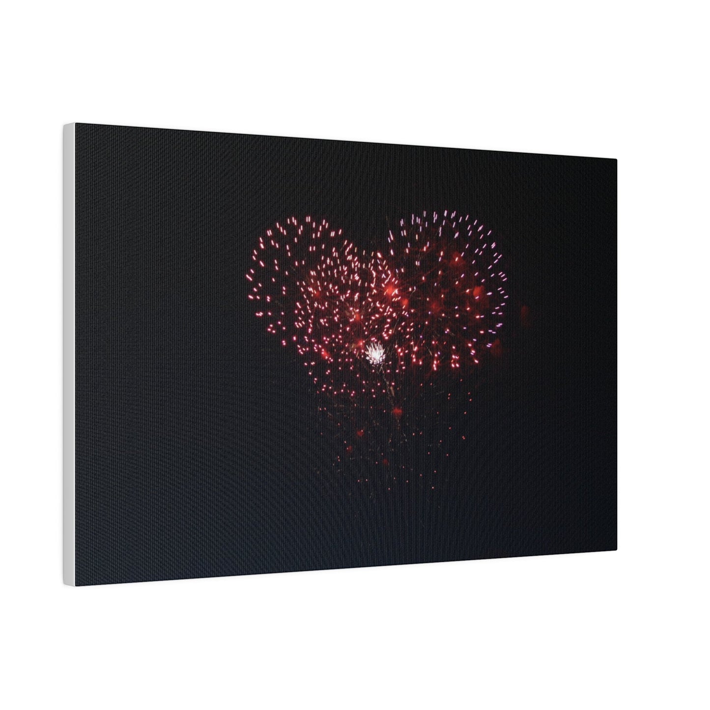 Red Firework In Night Sky, Matte Canvas, Stretched, 0.75" - The Trio Synergize Group