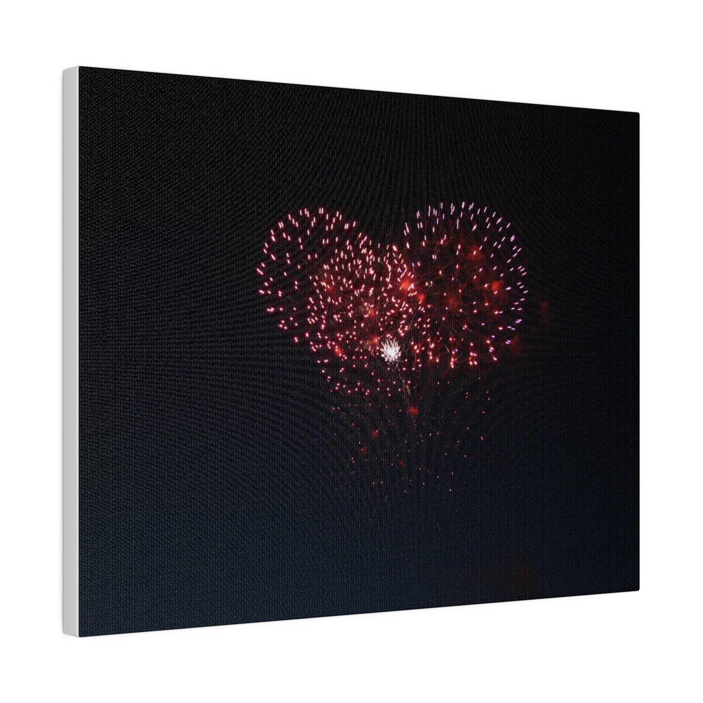 Red Firework In Night Sky, Matte Canvas, Stretched, 0.75" - The Trio Synergize Group