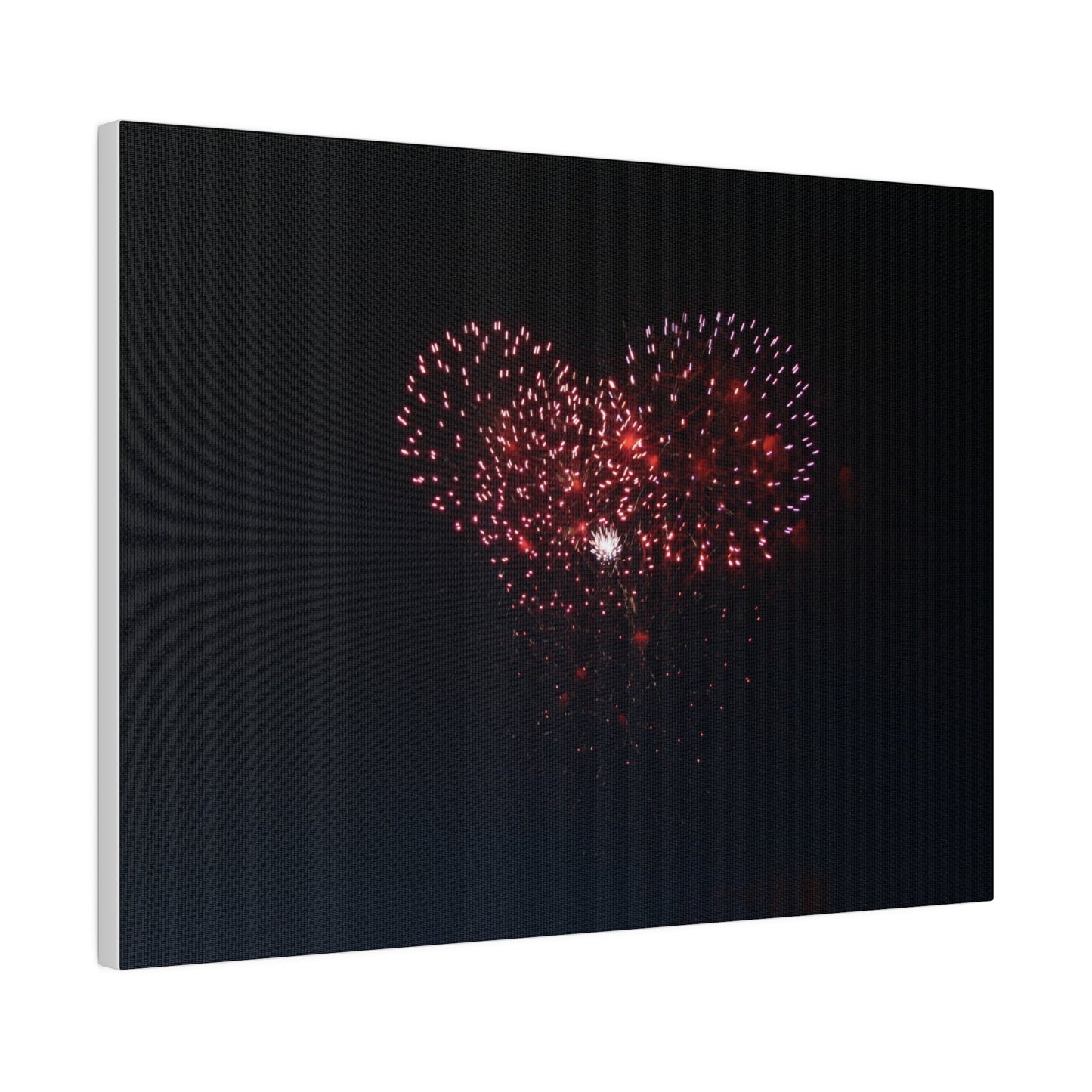 Red Firework In Night Sky, Matte Canvas, Stretched, 0.75" - The Trio Synergize Group