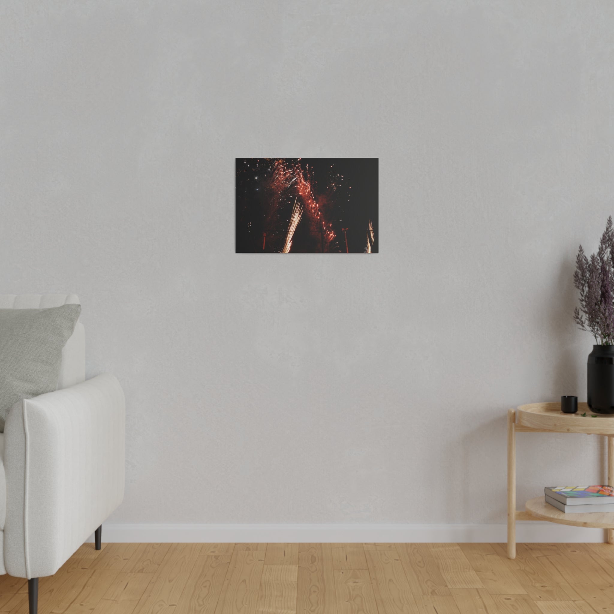 Red Sprayed Firework Canvas Print - The Trio Synergize Group