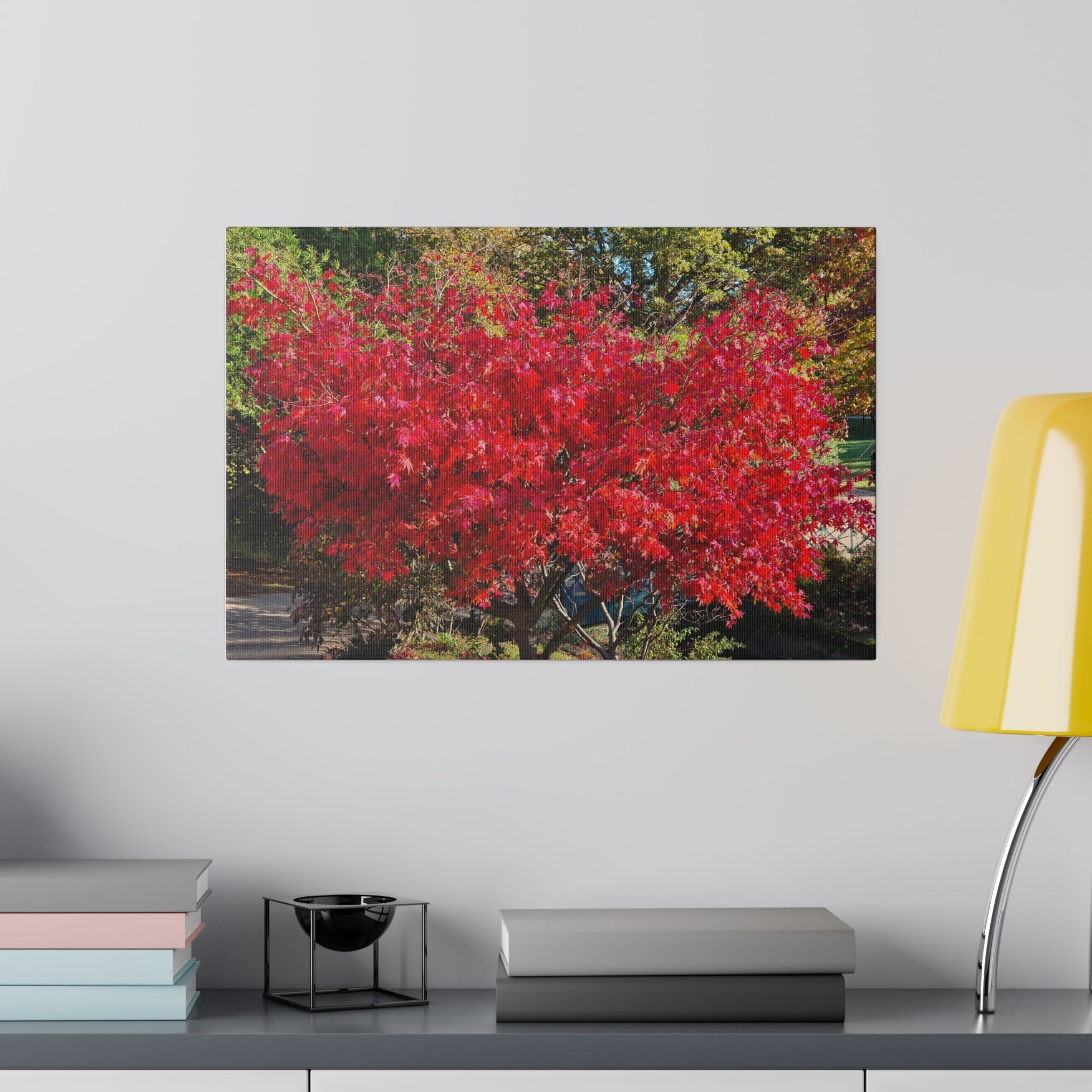 Beautiful Red Tree Leaf's Canvas Print - The Trio Synergize Group