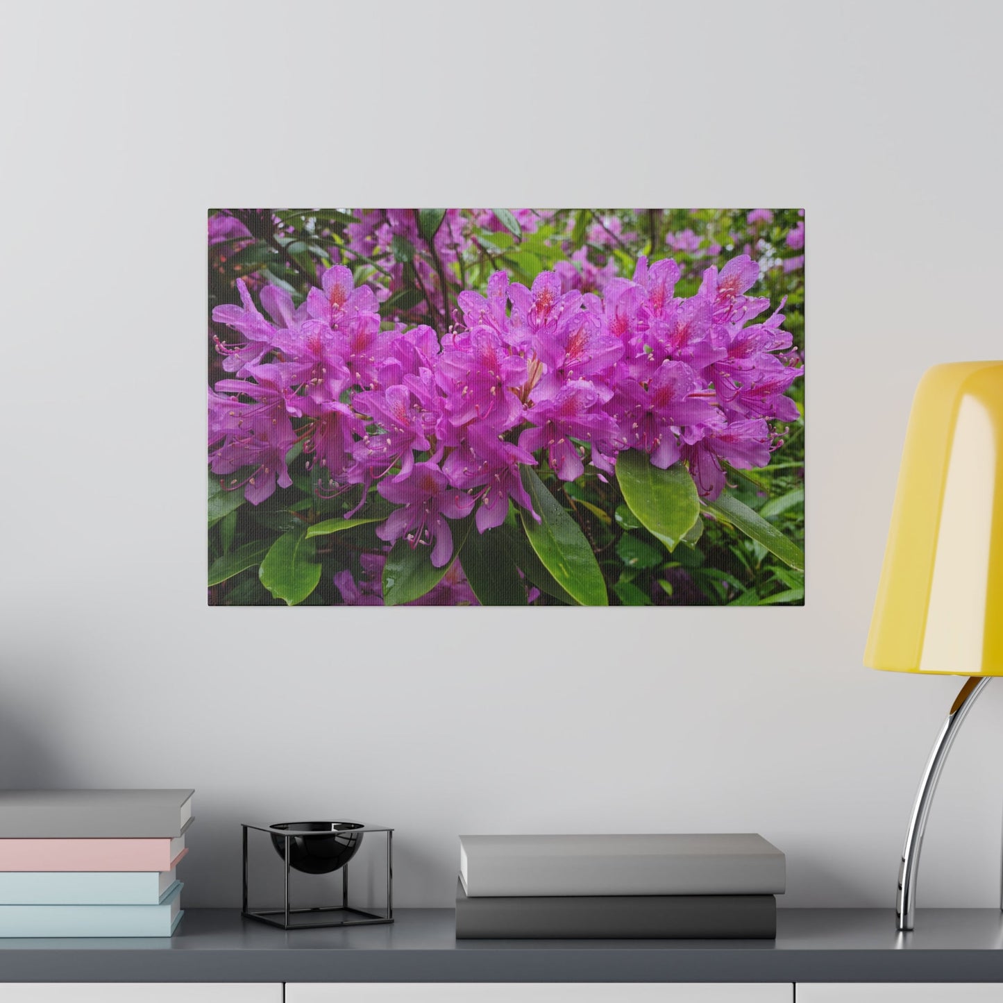 Purple Rhododendron Flowers Up Close Canvas - The Trio Synergize Group