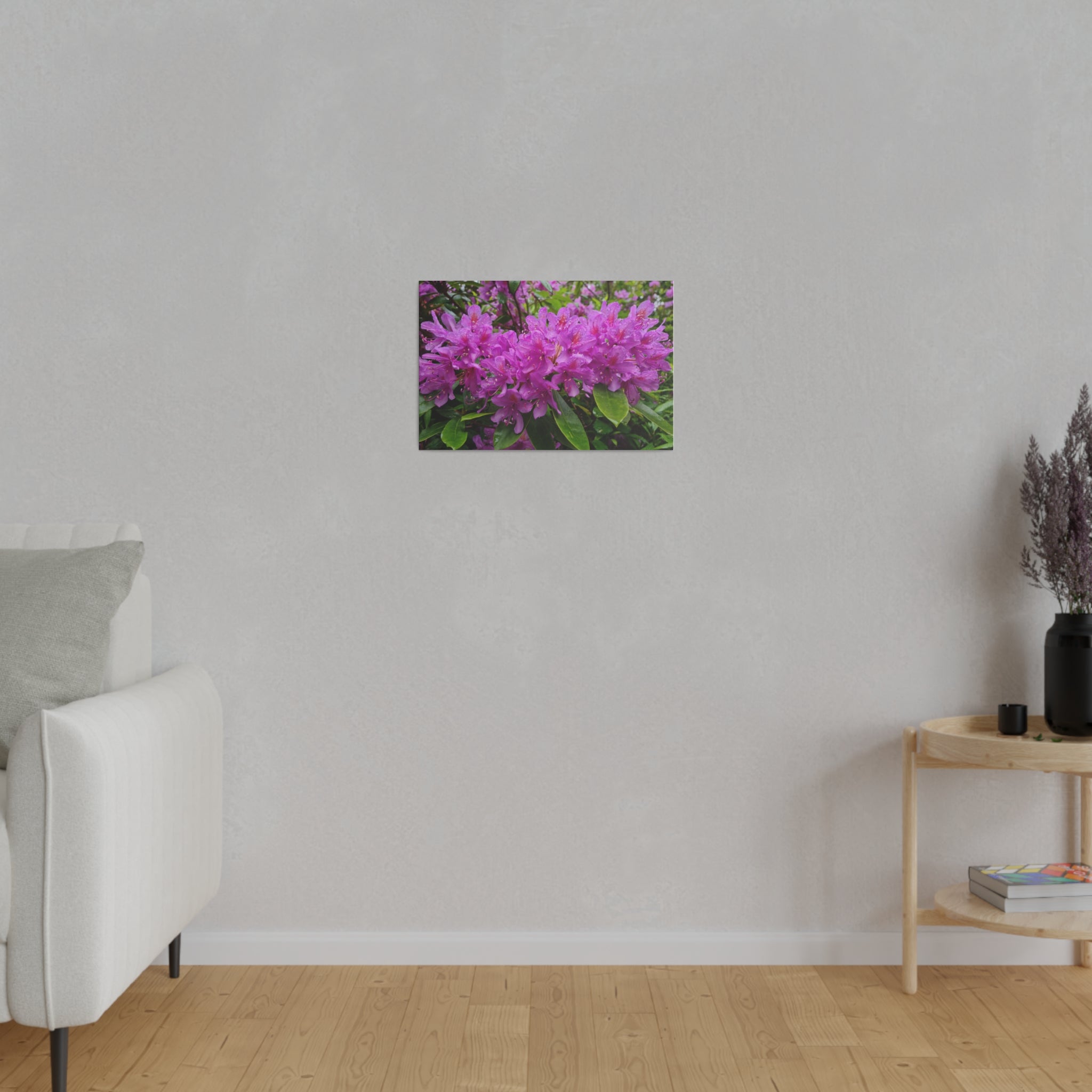 Purple Rhododendron Flowers Up Close Canvas - The Trio Synergize Group