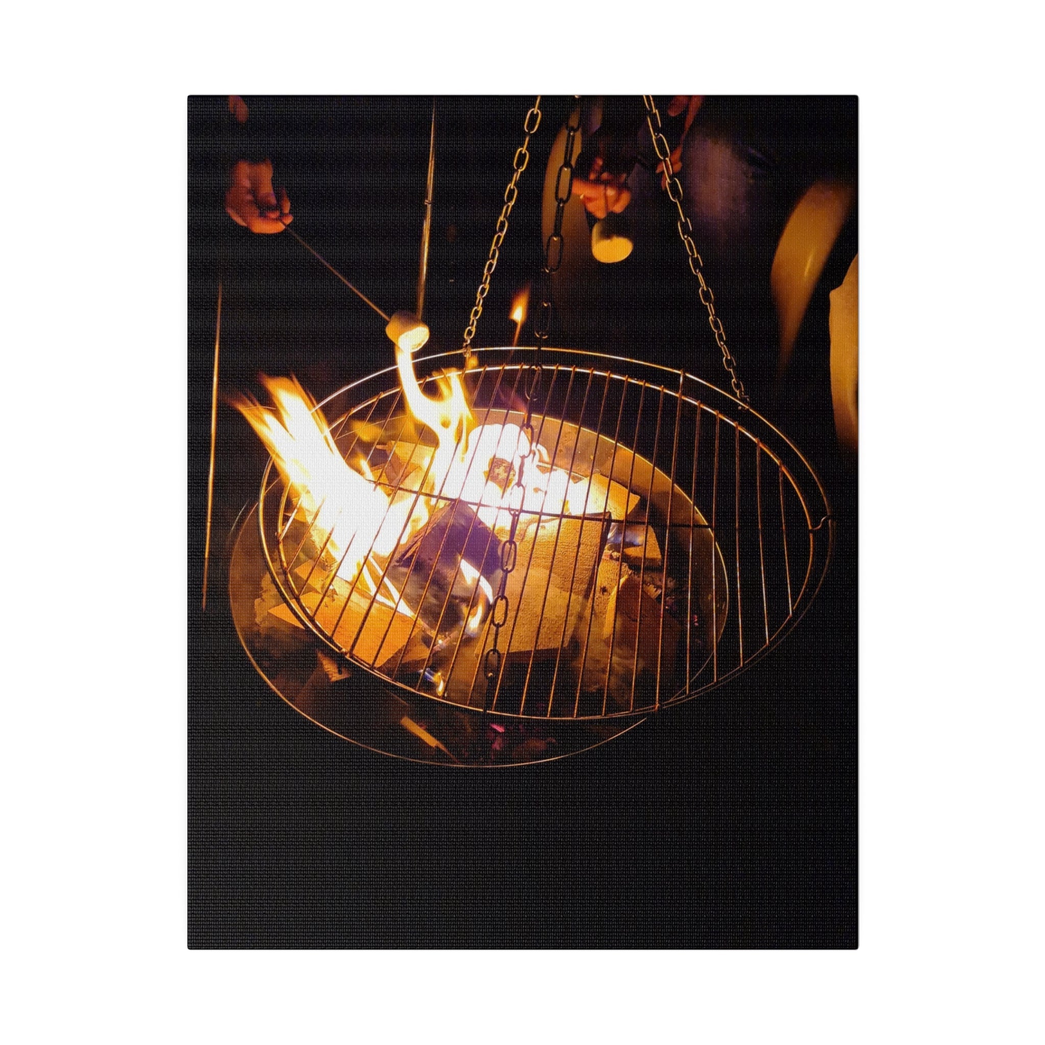 Roasting Marshmallows Over A Fire Pit Canvas - The Trio Synergize Group