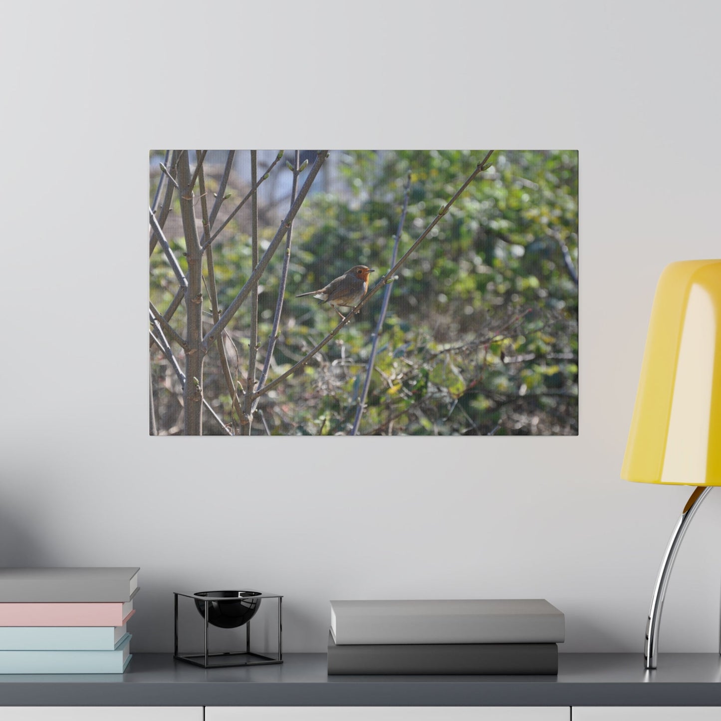 Robin On A Branch Canvas Print - The Trio Synergize Group
