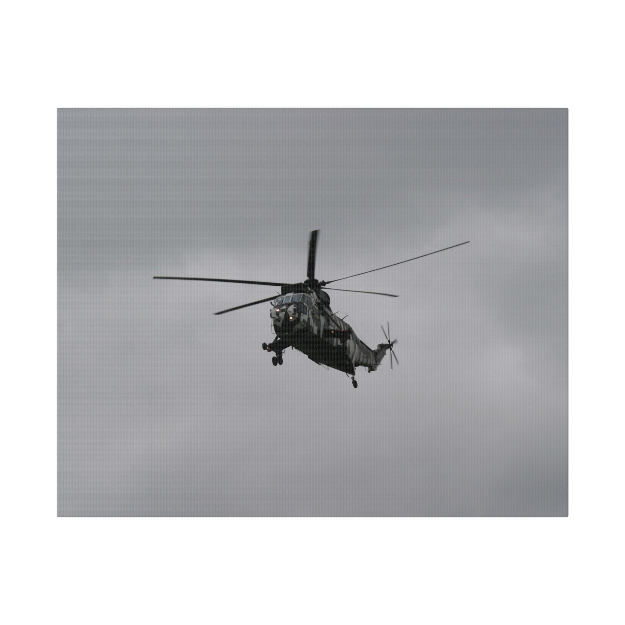 Sea King Helicopter Hovering Canvas - The Trio Synergize Group
