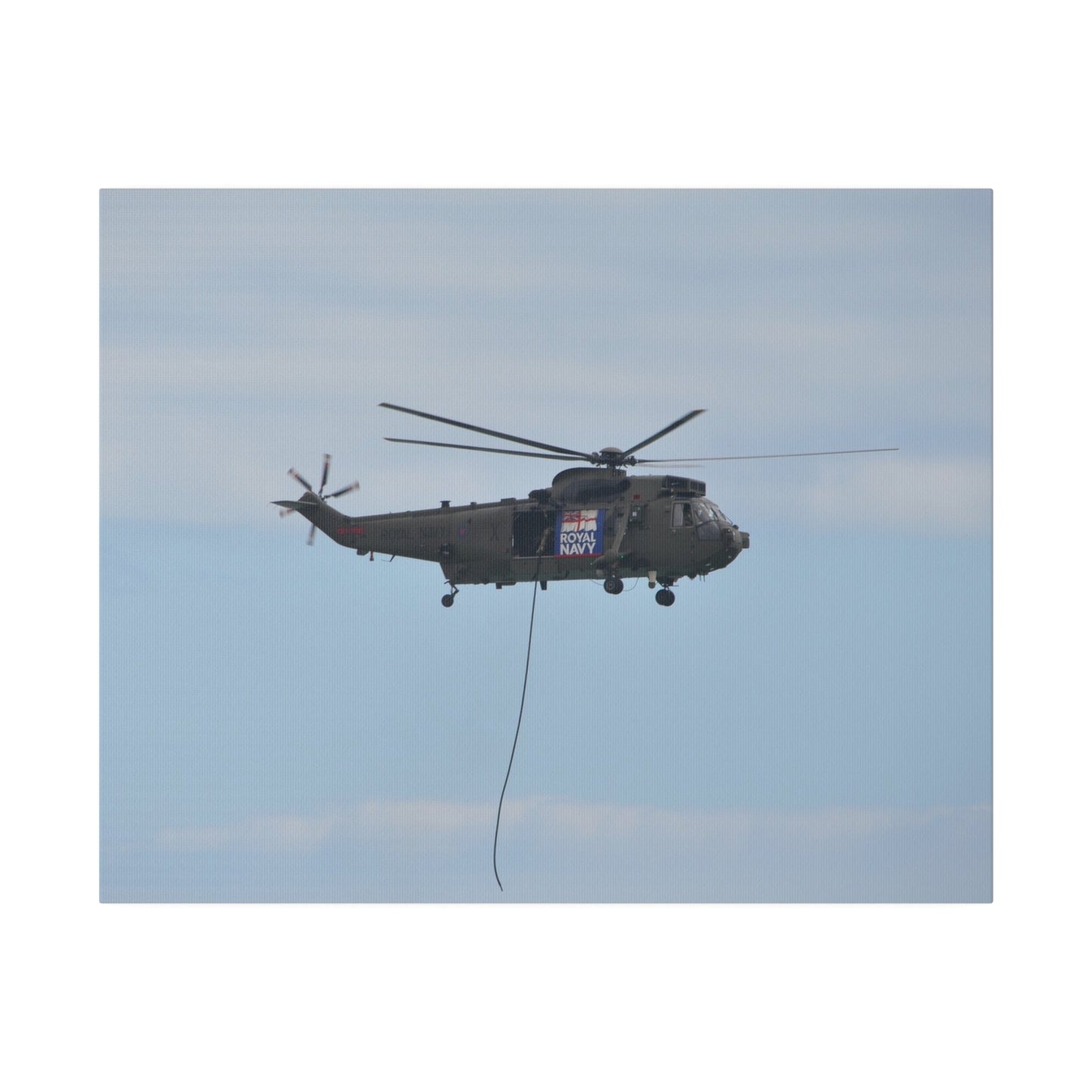 Sea King Helicopter Lowes Rope, Matte Canvas, Stretched, 0.75" - The Trio Synergize Group