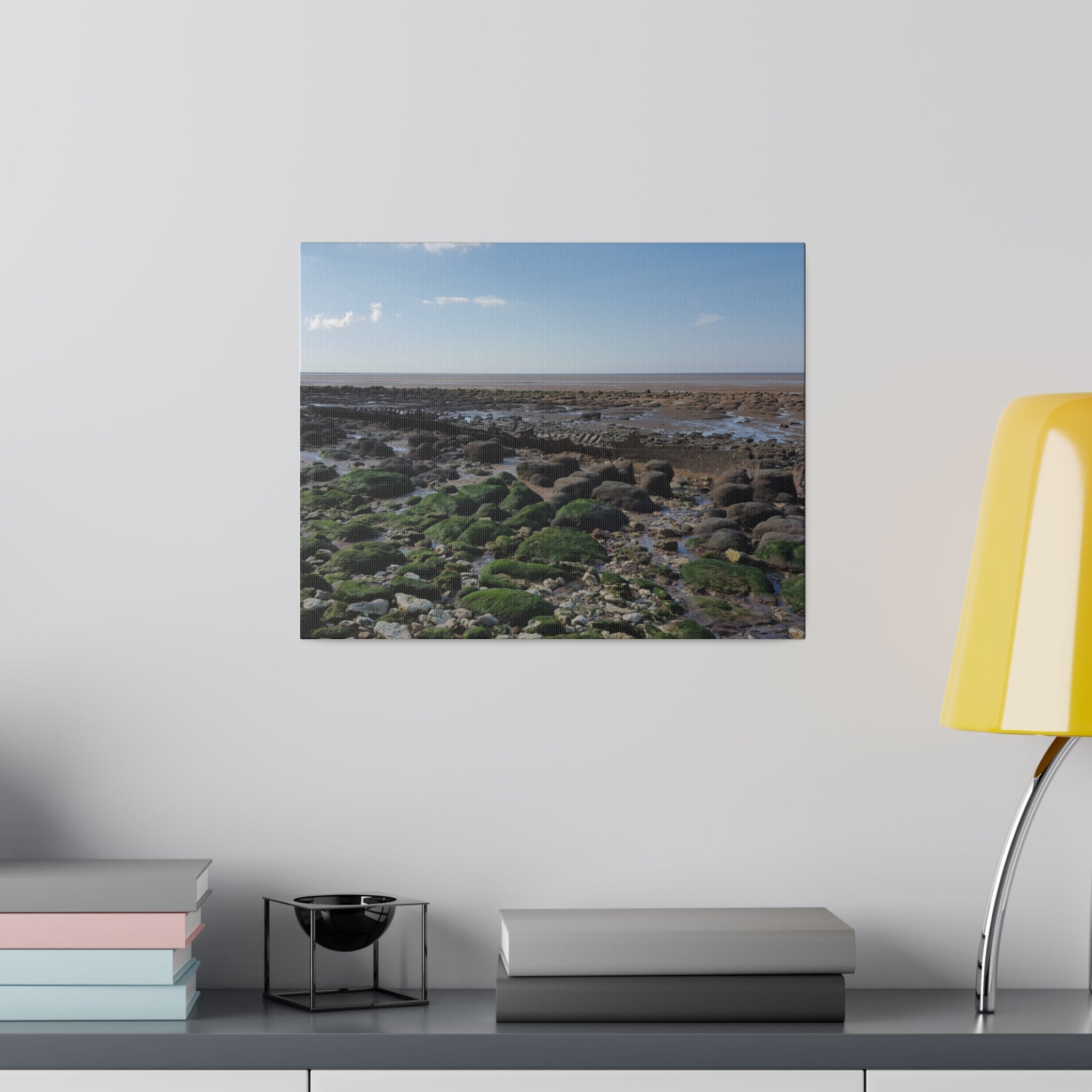 Shipwreck On The Beach With Rocks Canvas - The Trio Synergize Group