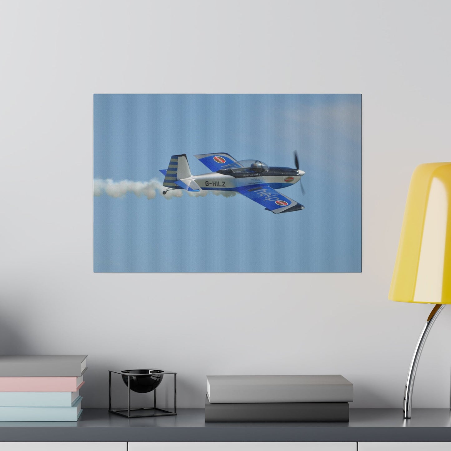 The Blade Flying Right With Smoke Close Up Canvas Print - The Trio Synergize Group
