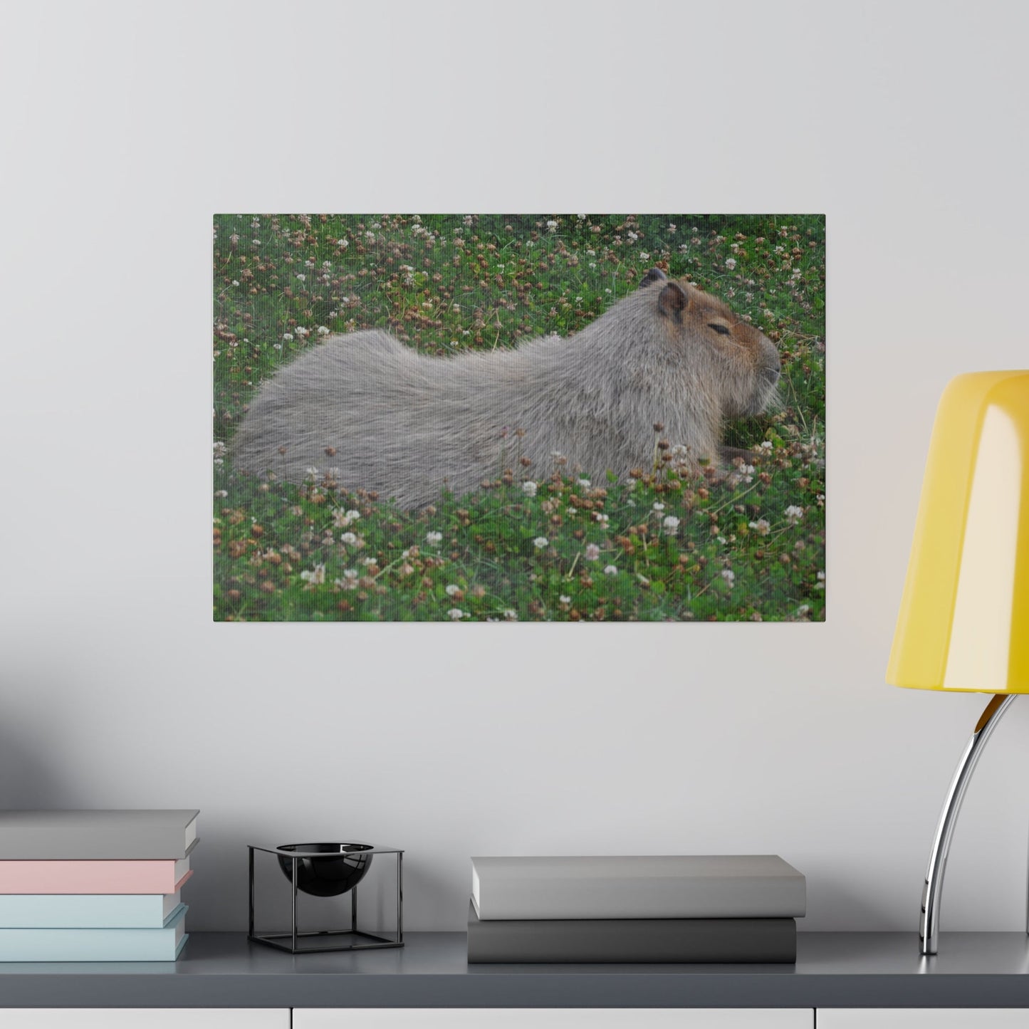 Capybara Laying Down Canvas Print - The Trio Synergize Group