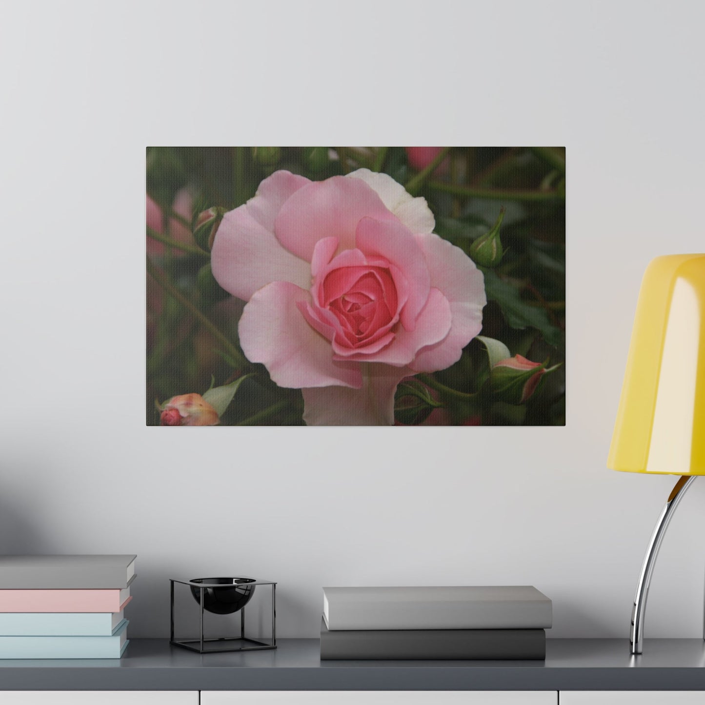 Single Pink Rose - Canvas Print - The Trio Synergize Group