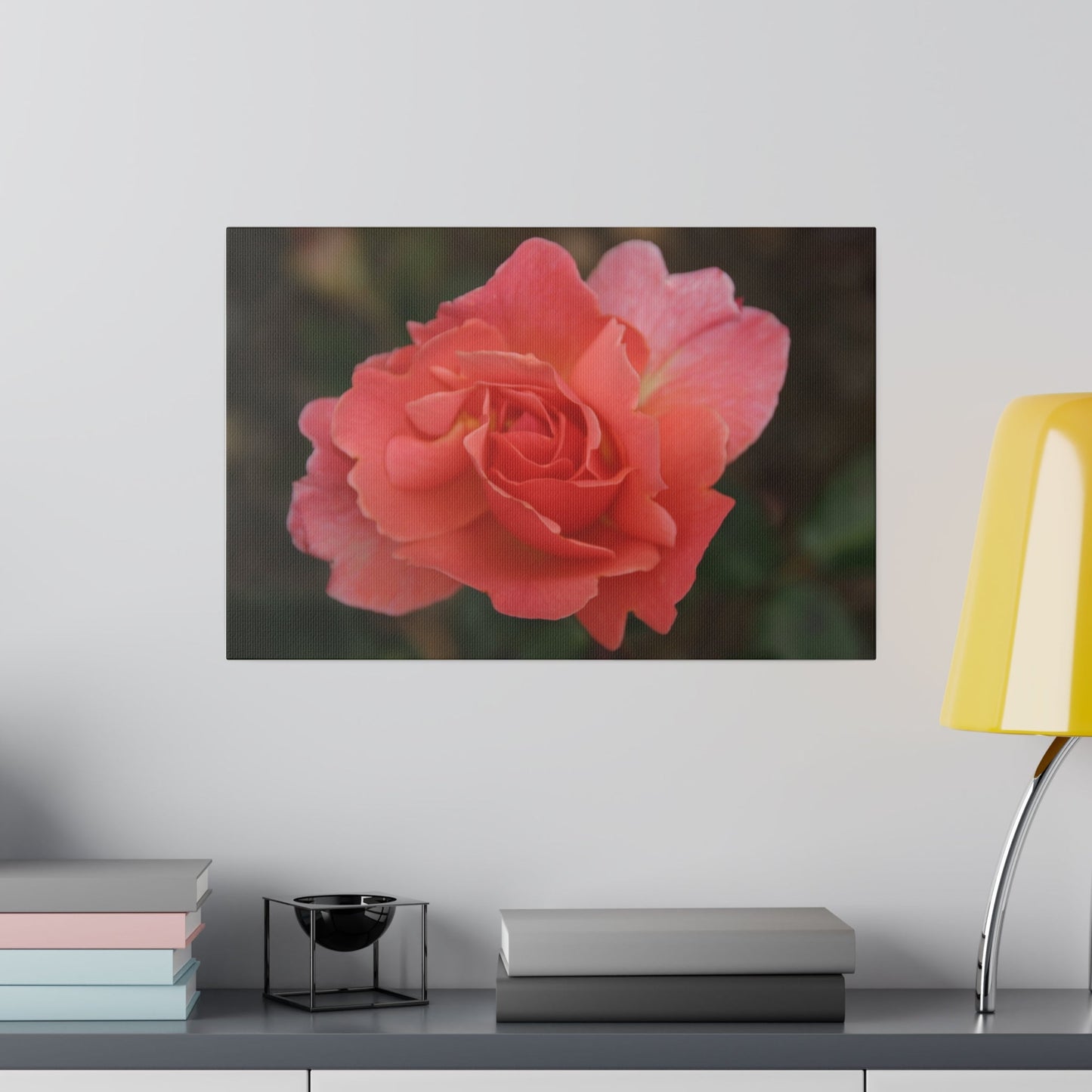 Elegant Single Pink Rose Canvas - The Trio Synergize Group