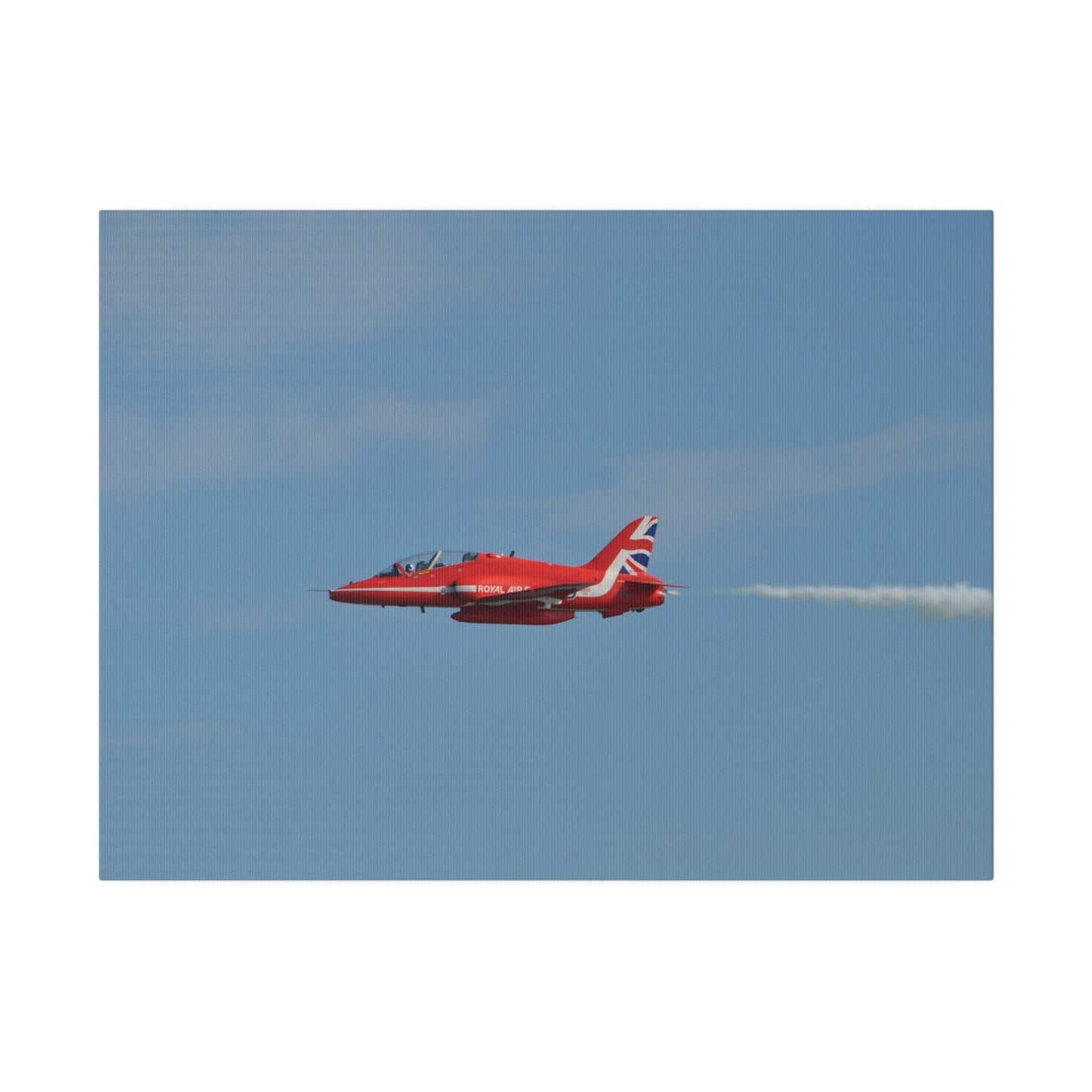 Single Red Arrow Flying From The Right With White Smoke, Matte Canvas, Stretched, 0.75" - The Trio Synergize Group