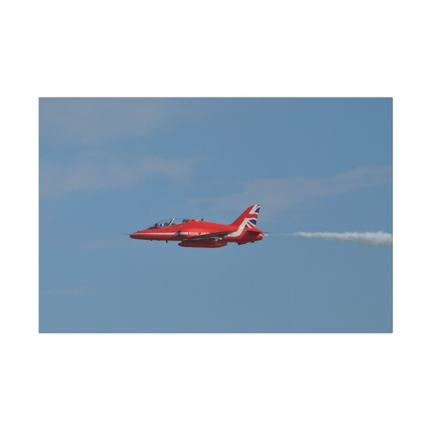 Single Red Arrow Flying From The Right With White Smoke, Matte Canvas, Stretched, 0.75" - The Trio Synergize Group