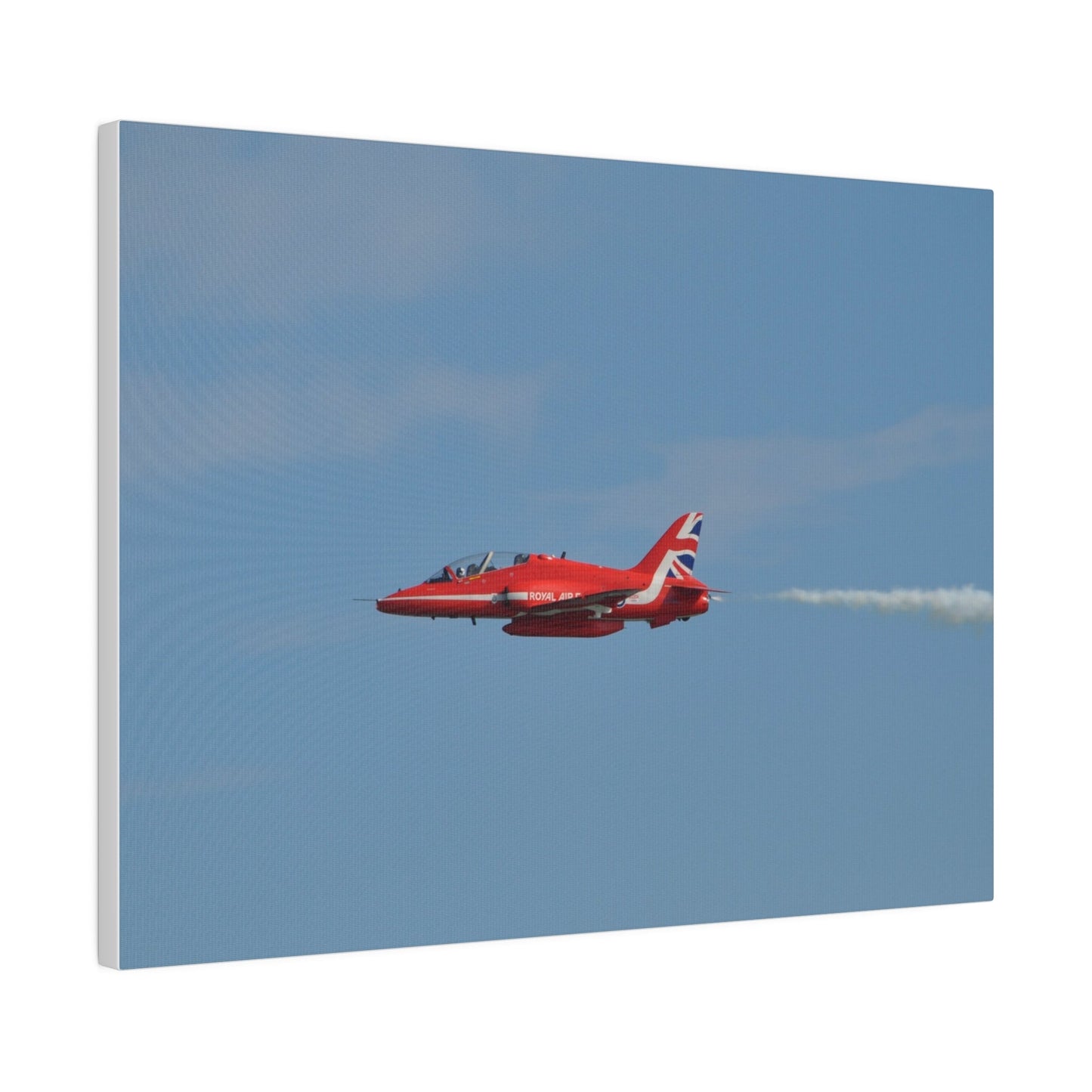 Single Red Arrow Flying From The Right With White Smoke, Matte Canvas, Stretched, 0.75" - The Trio Synergize Group