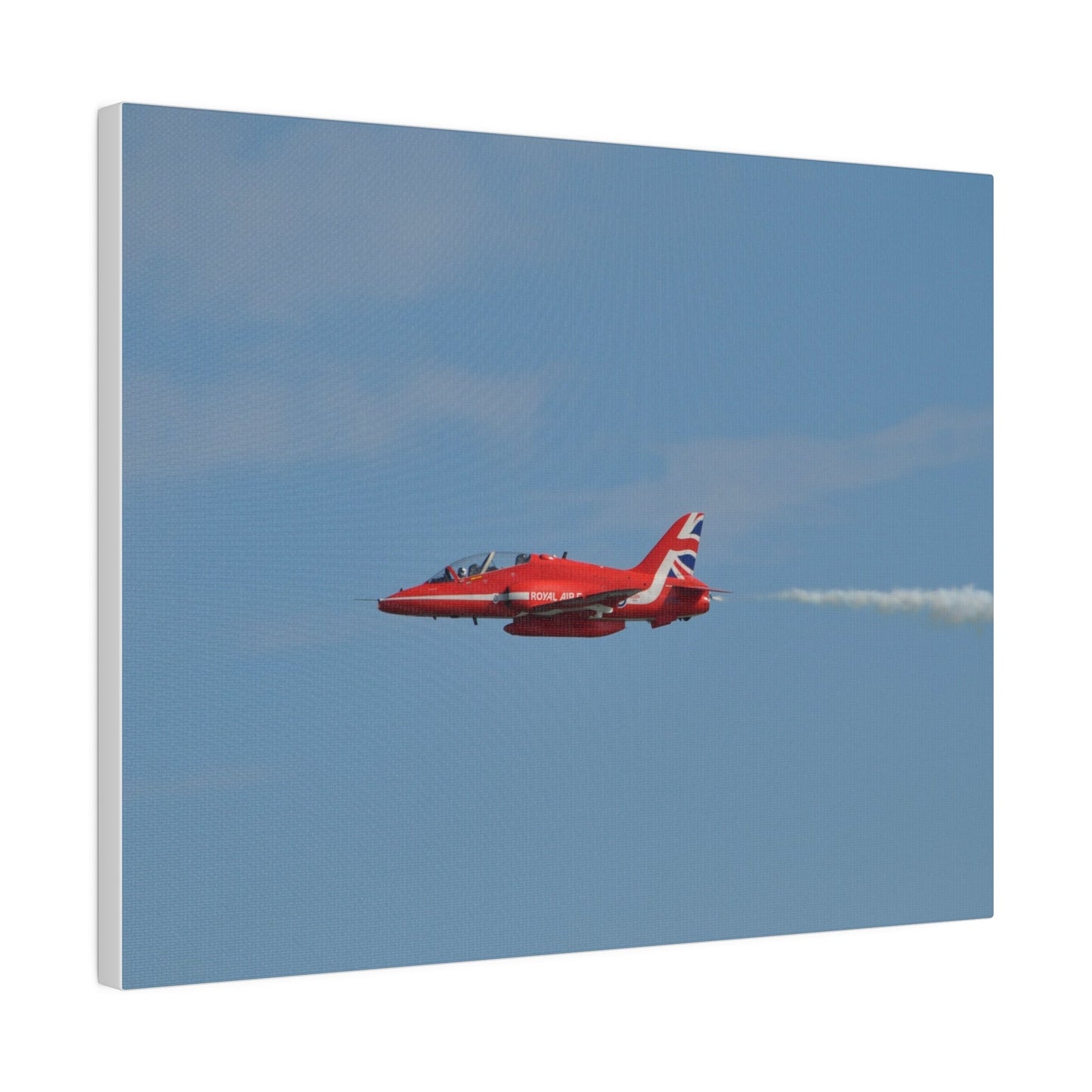 Single Red Arrow Flying From The Right With White Smoke, Matte Canvas, Stretched, 0.75" - The Trio Synergize Group