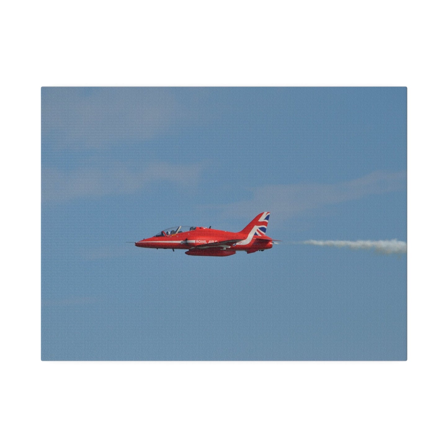 Single Red Arrow Flying From The Right With White Smoke, Matte Canvas, Stretched, 0.75" - The Trio Synergize Group