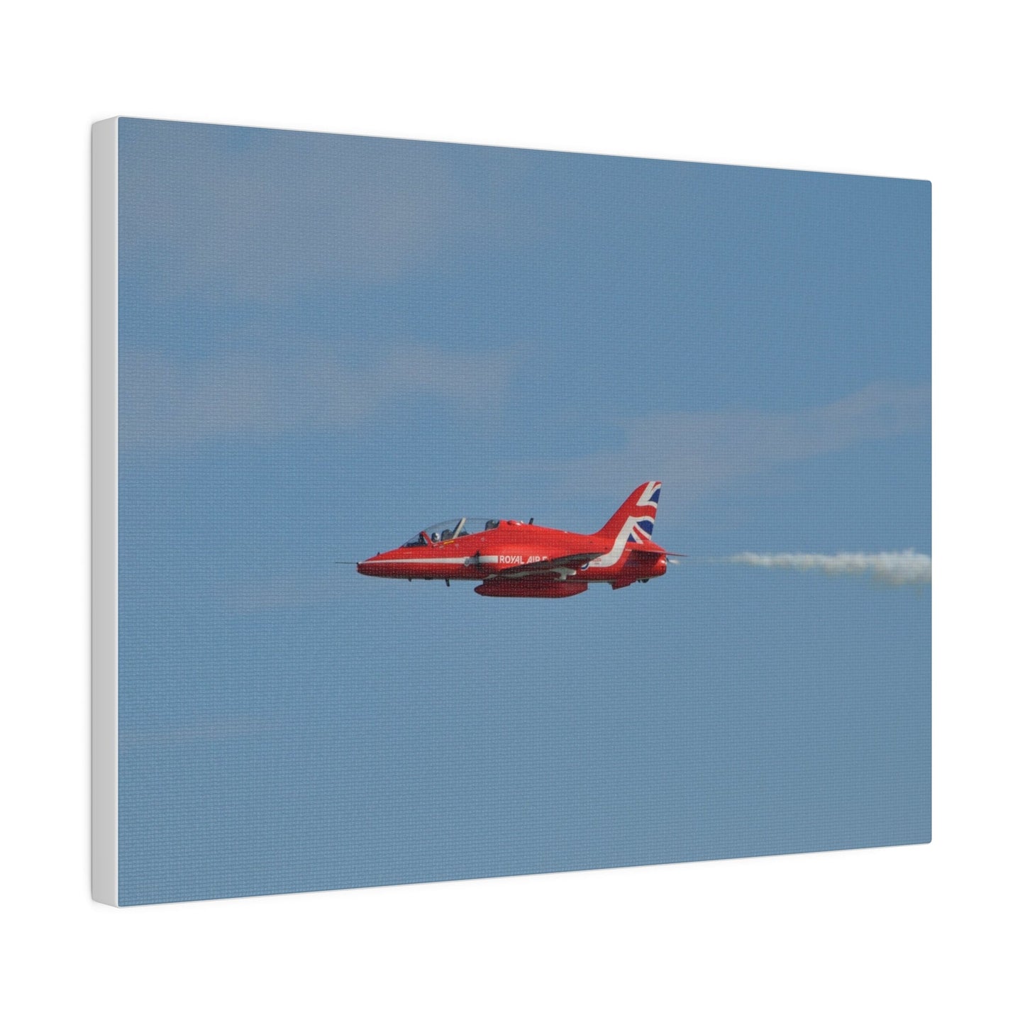 Single Red Arrow Flying From The Right With White Smoke, Matte Canvas, Stretched, 0.75" - The Trio Synergize Group