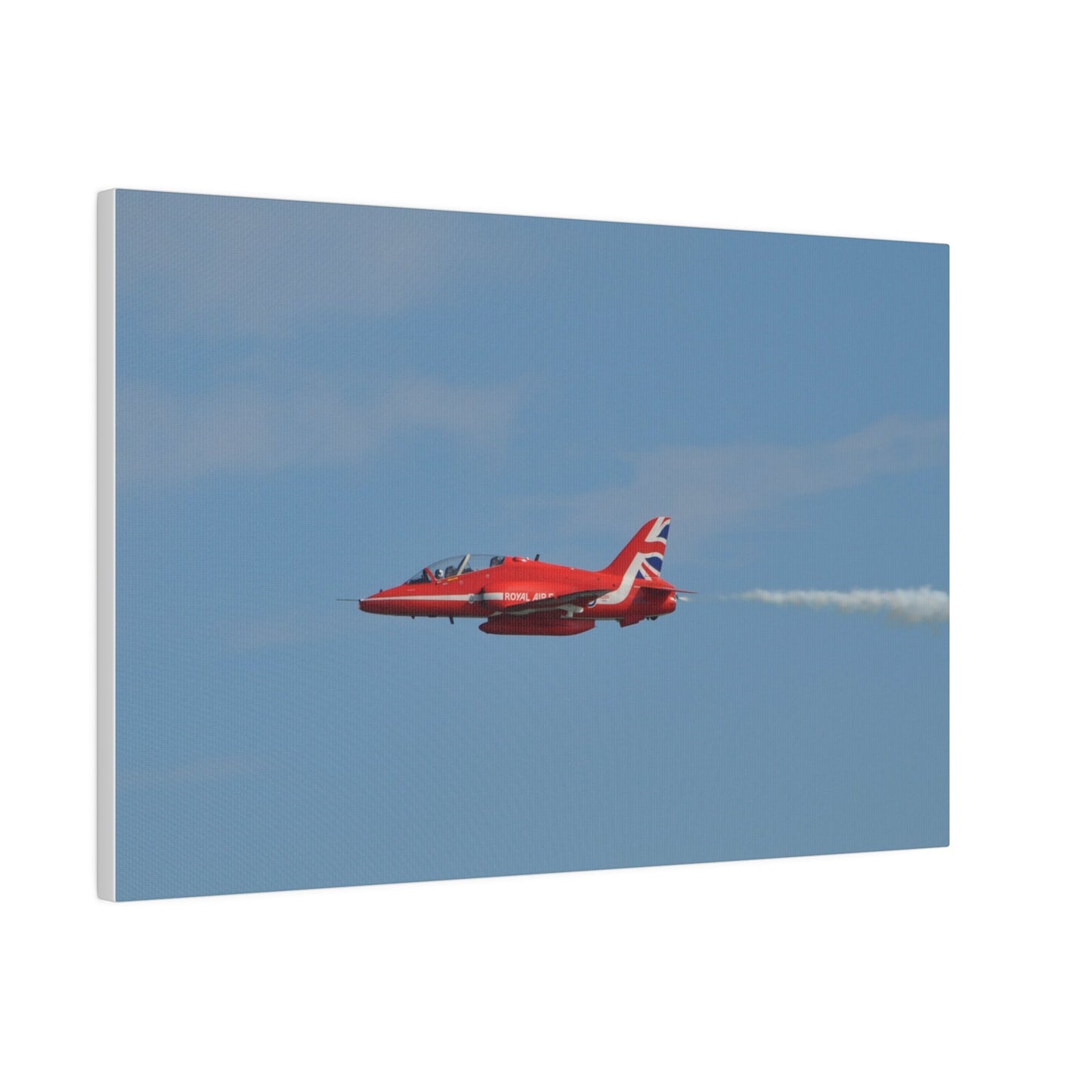Single Red Arrow Flying From The Right With White Smoke, Matte Canvas, Stretched, 0.75" - The Trio Synergize Group