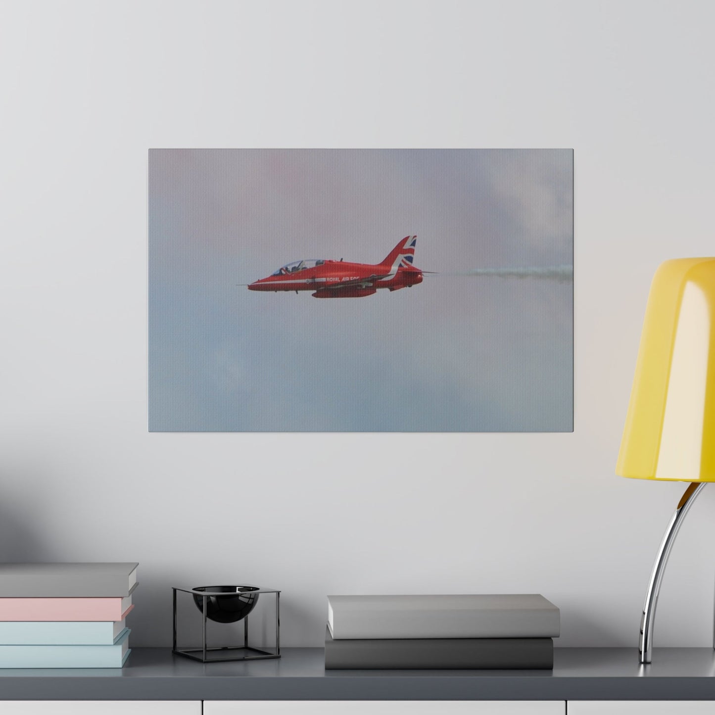 Whizzing Red Arrow White Smoke Close-Up Canvas! - The Trio Synergize Group